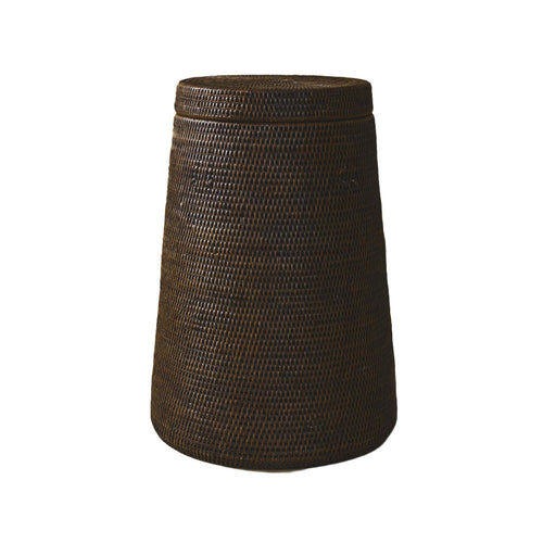 Kapaklı Rattan Çamaşır Sepeti