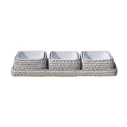 Rattan Üçlü Servis Seti