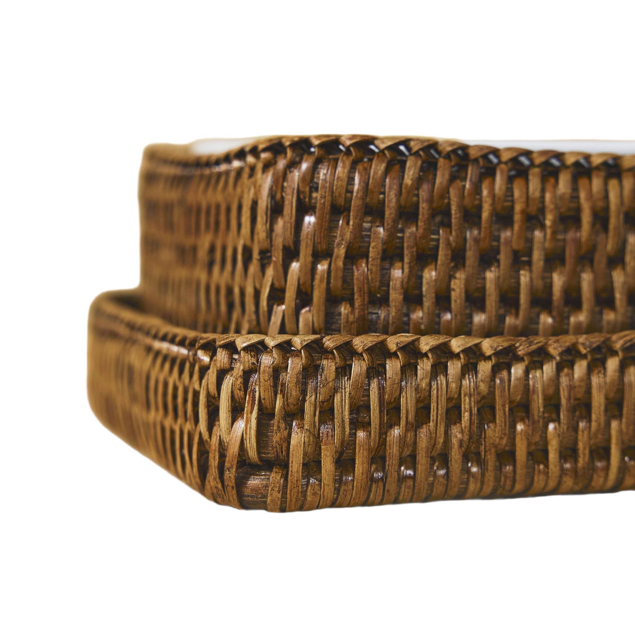 Rattan Üçlü Servis Seti