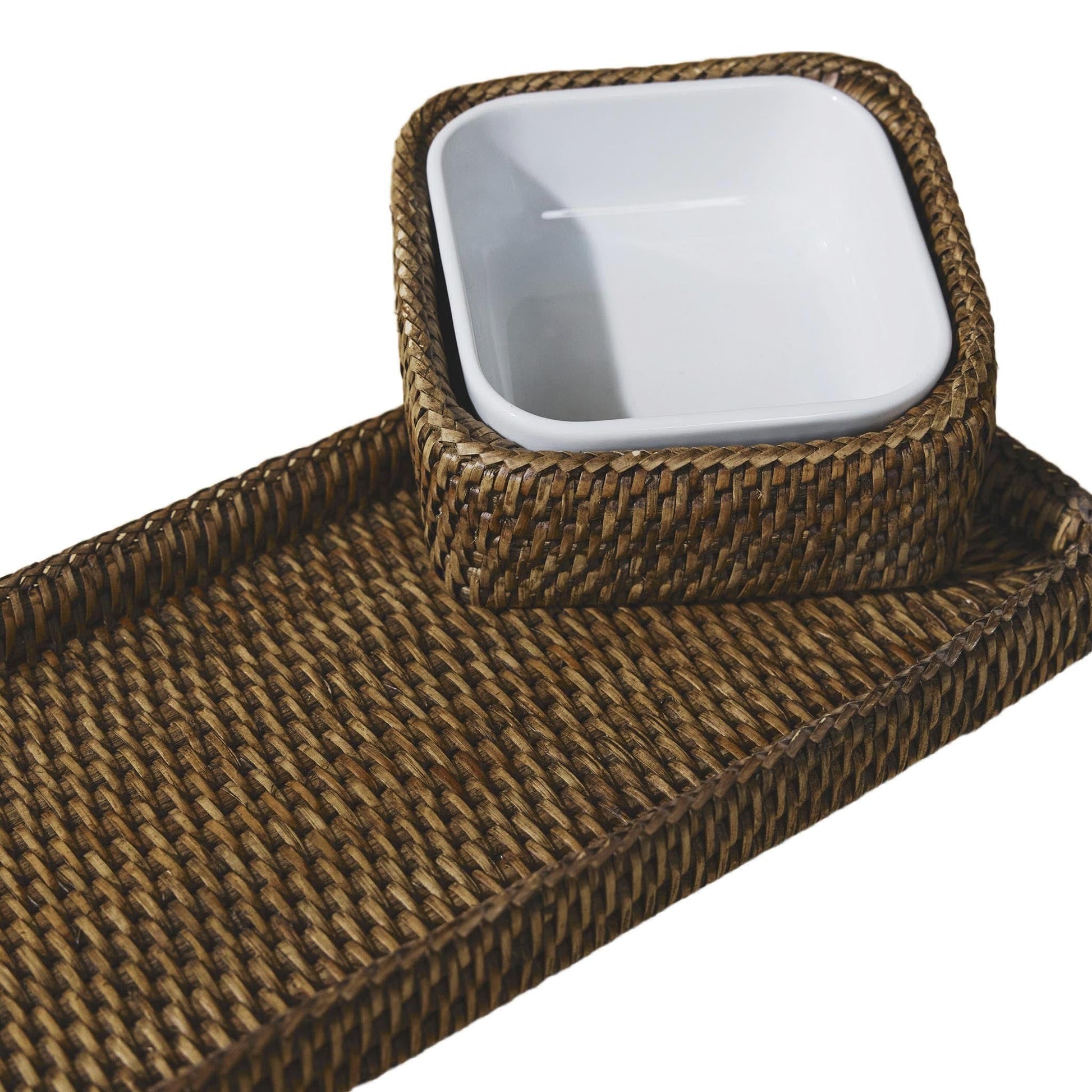 Rattan Üçlü Servis Seti