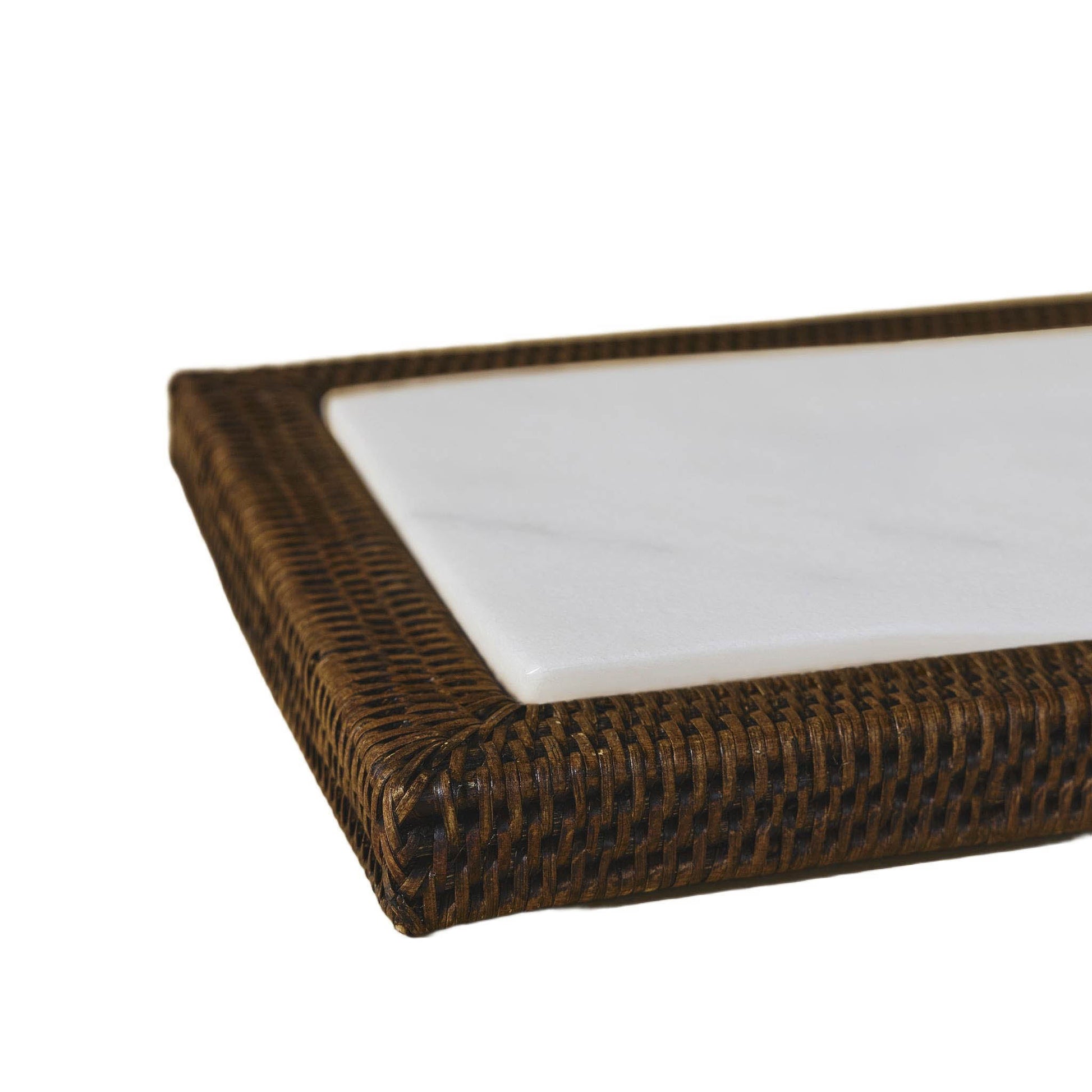 Dikdörtgen Rattan Peynir Tabağı
