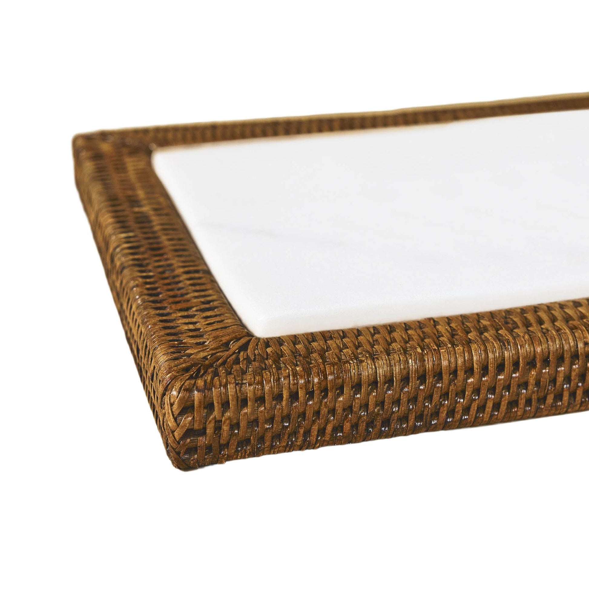 Dikdörtgen Rattan Peynir Tabağı