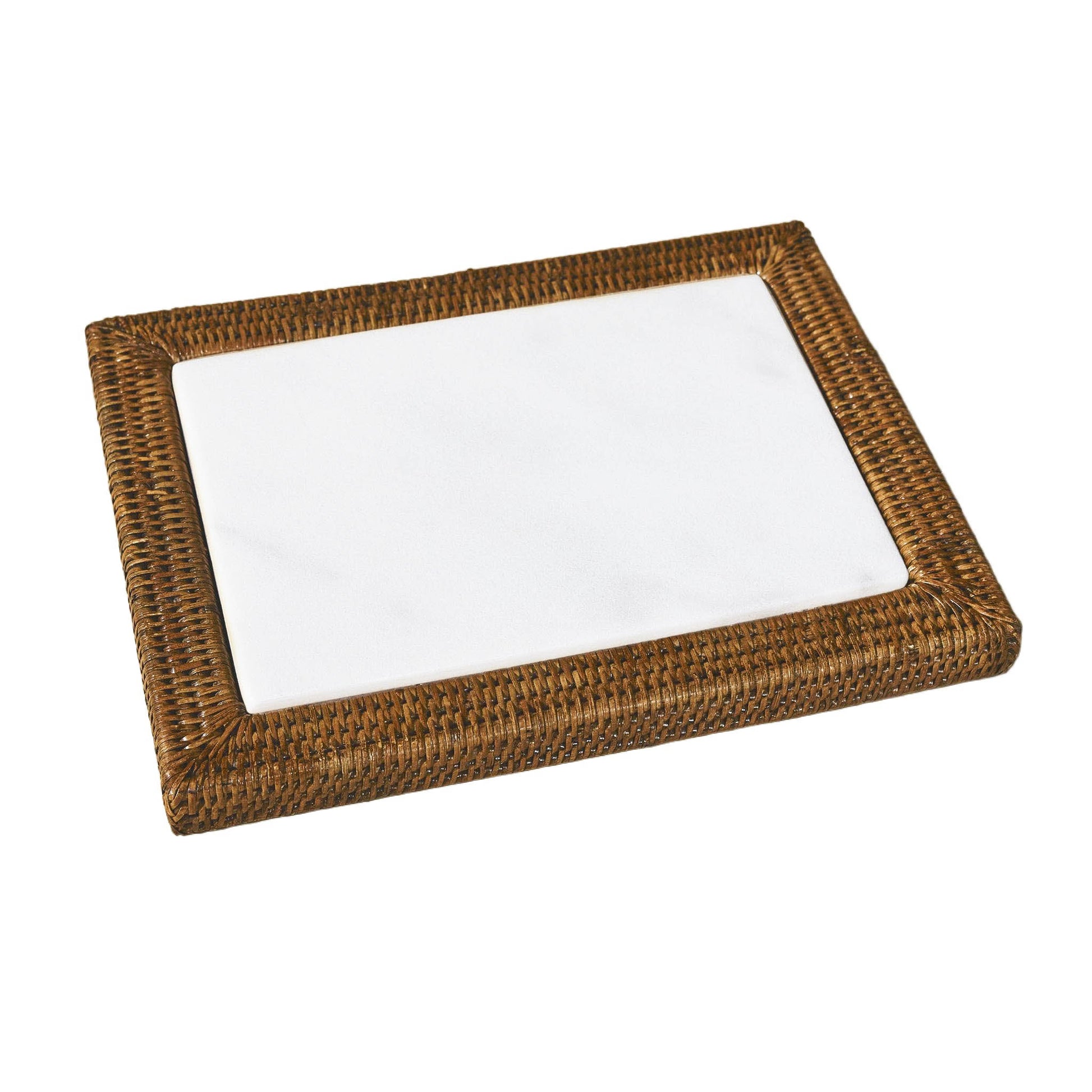 Dikdörtgen Rattan Peynir Tabağı