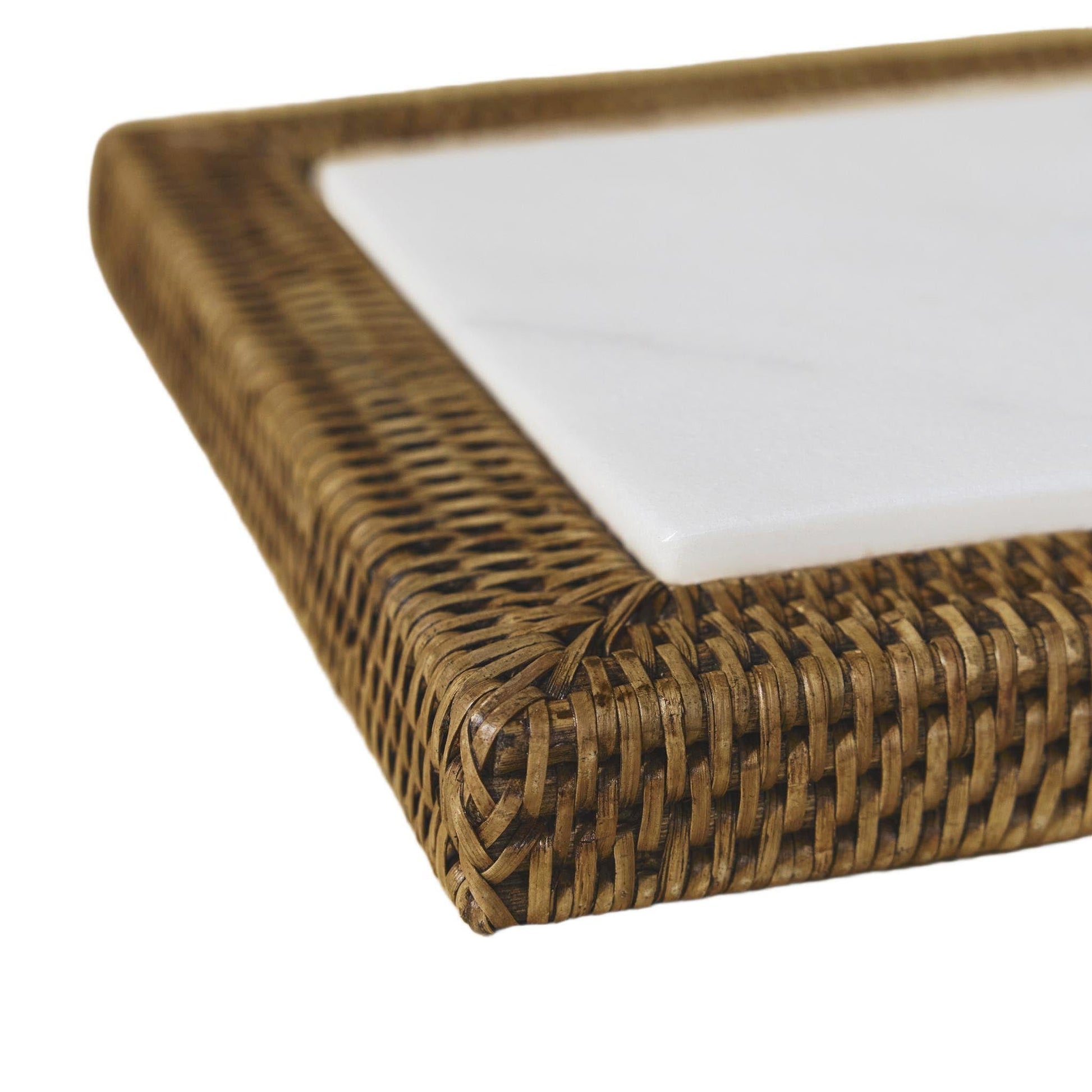 Dikdörtgen Rattan Peynir Tabağı