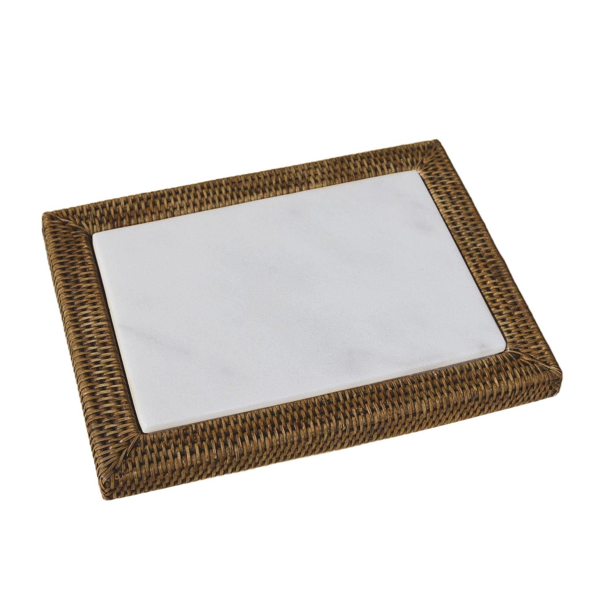 Dikdörtgen Rattan Peynir Tabağı