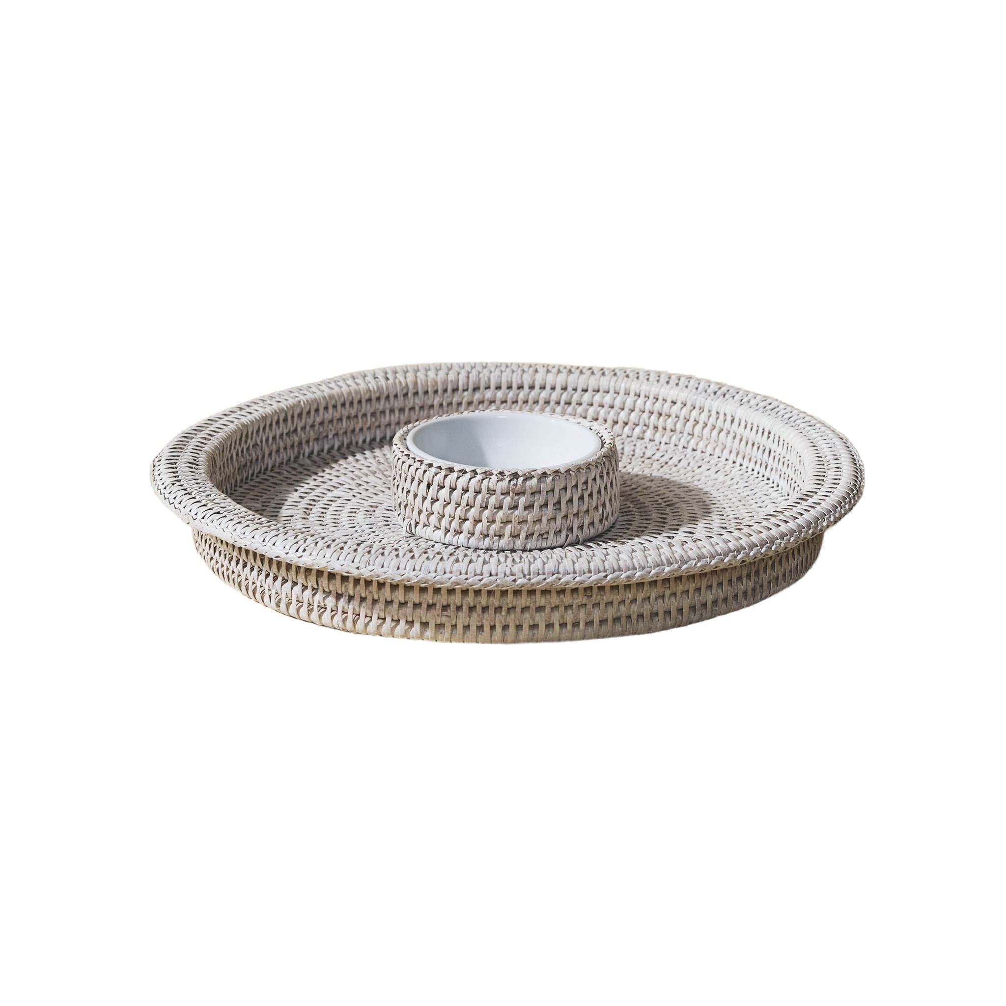 Rattan Atıştırmalık Tepsi