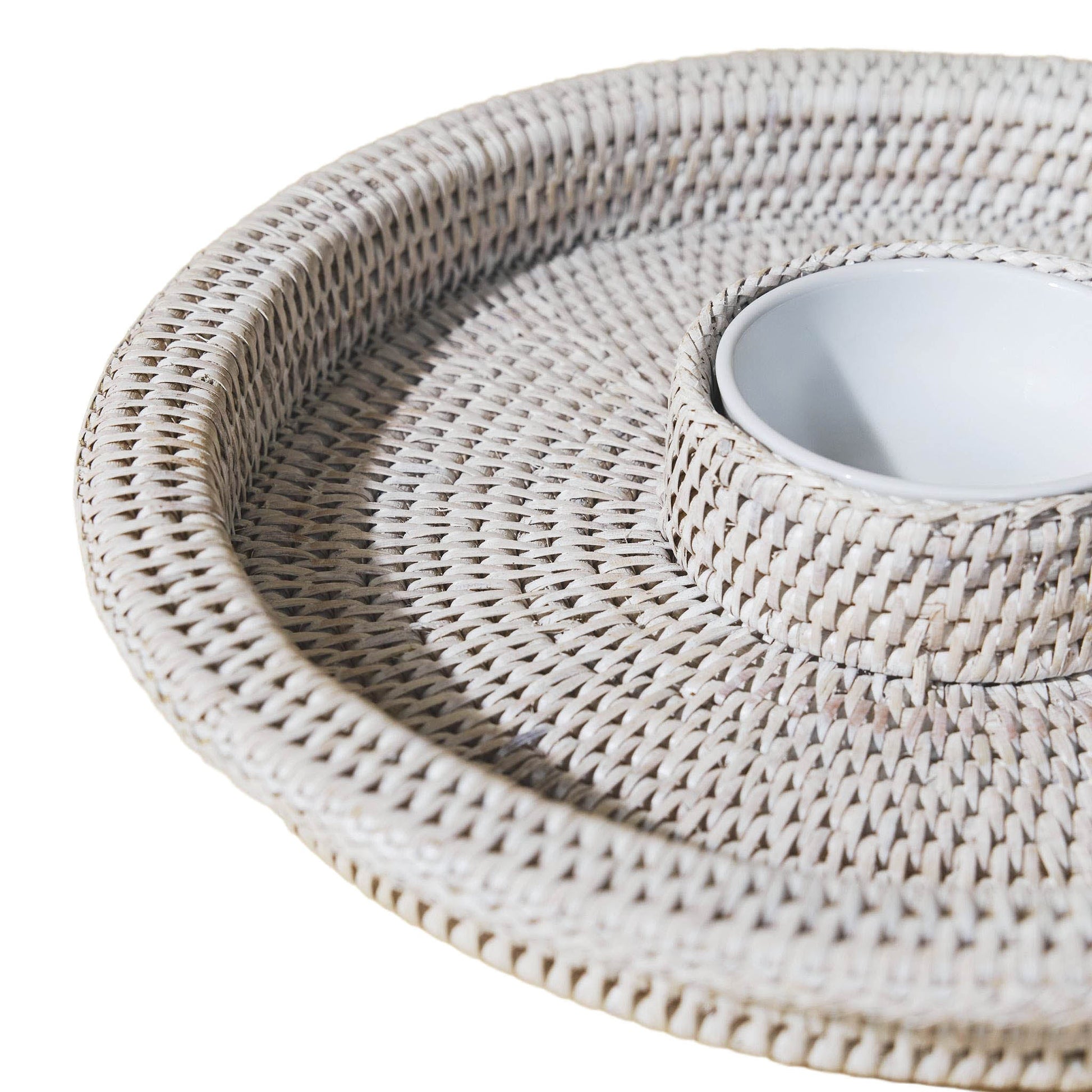 Rattan Atıştırmalık Tepsi
