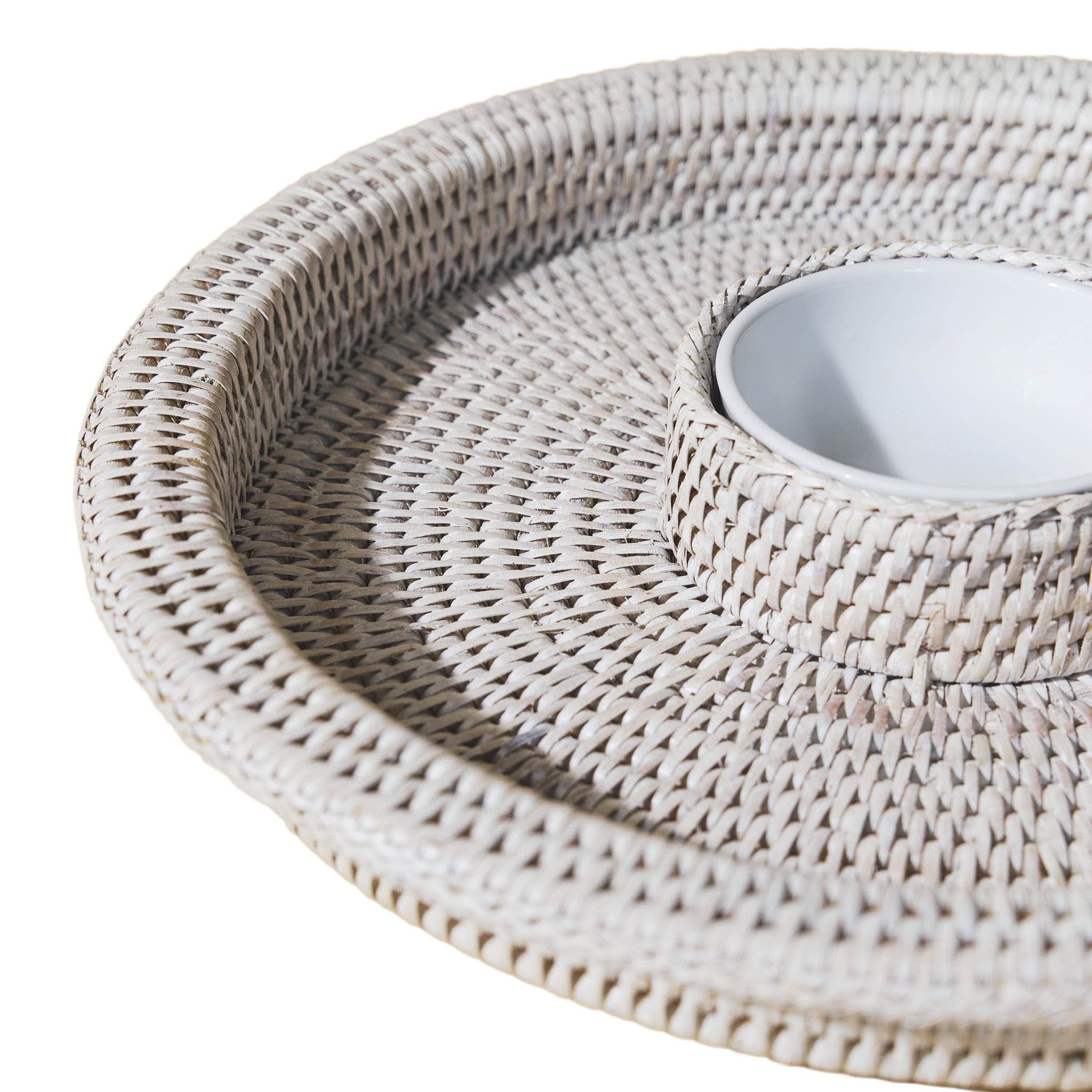 Rattan Atıştırmalık Tepsi