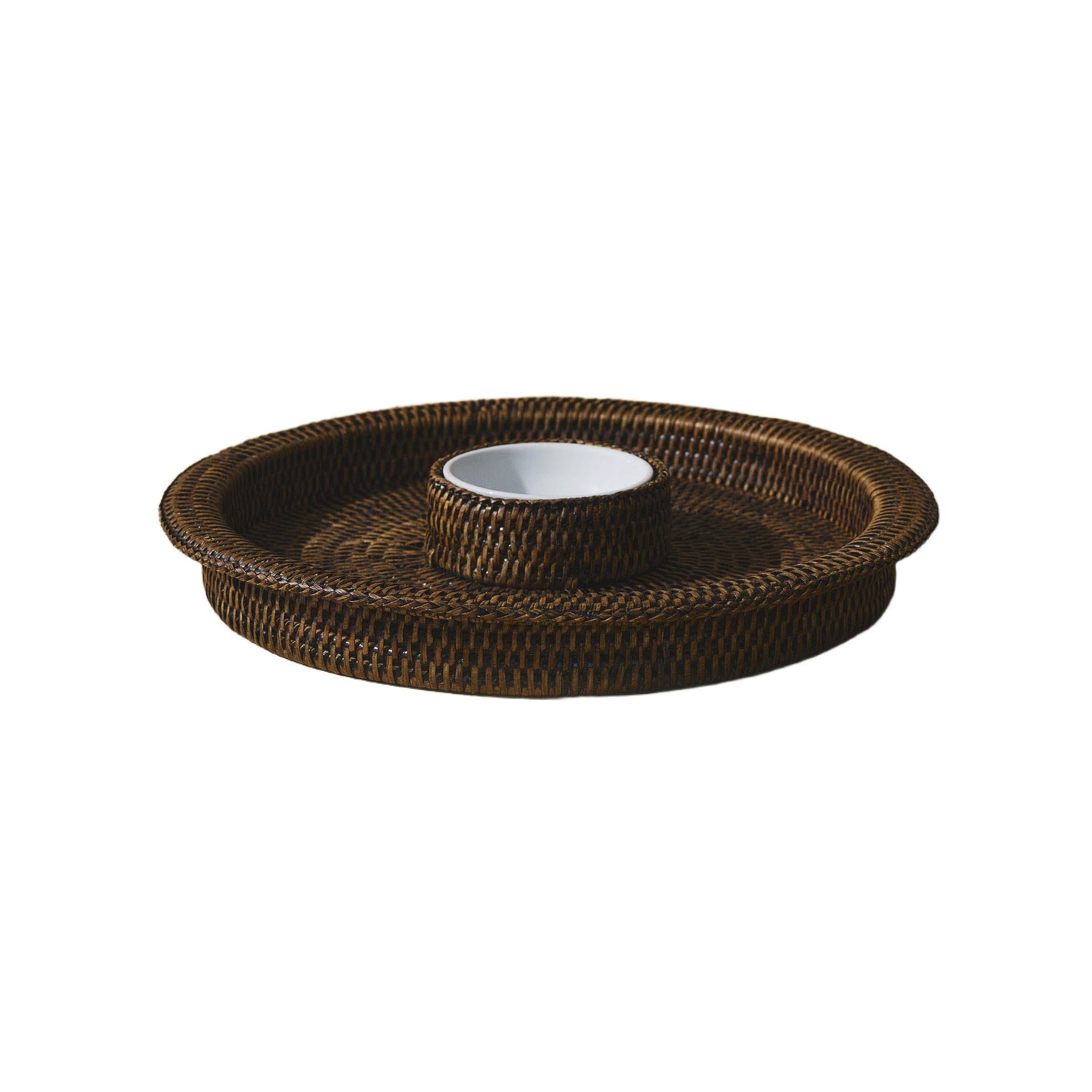 Rattan Atıştırmalık Tepsi