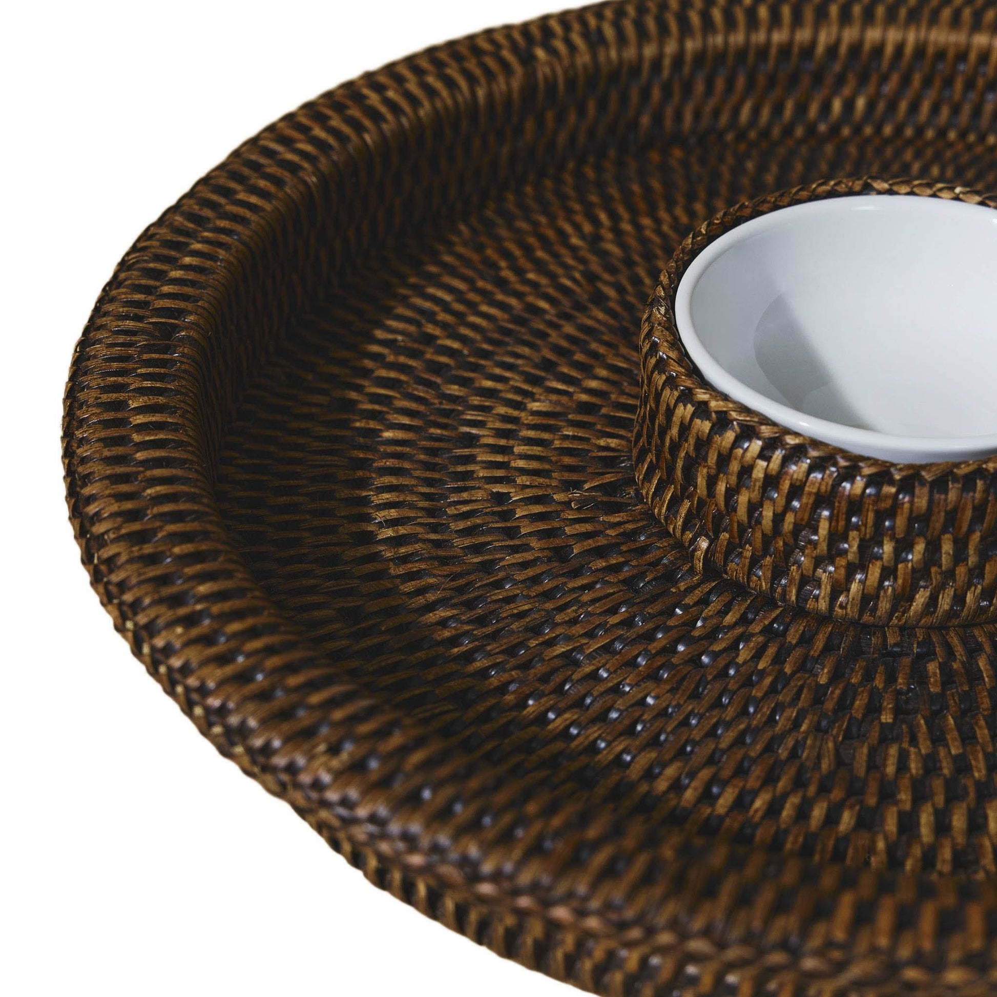 Rattan Atıştırmalık Tepsi