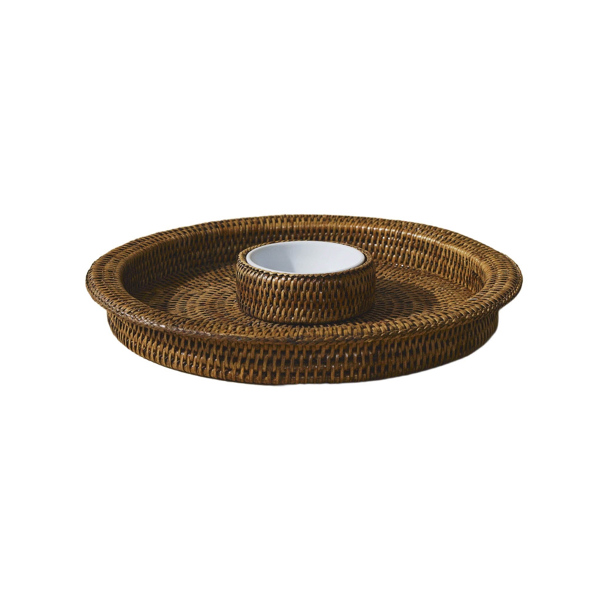 Rattan Atıştırmalık Tepsi