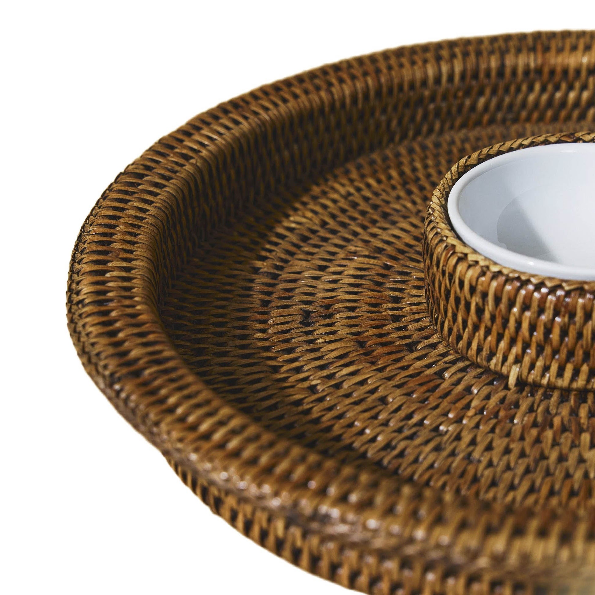 Rattan Atıştırmalık Tepsi