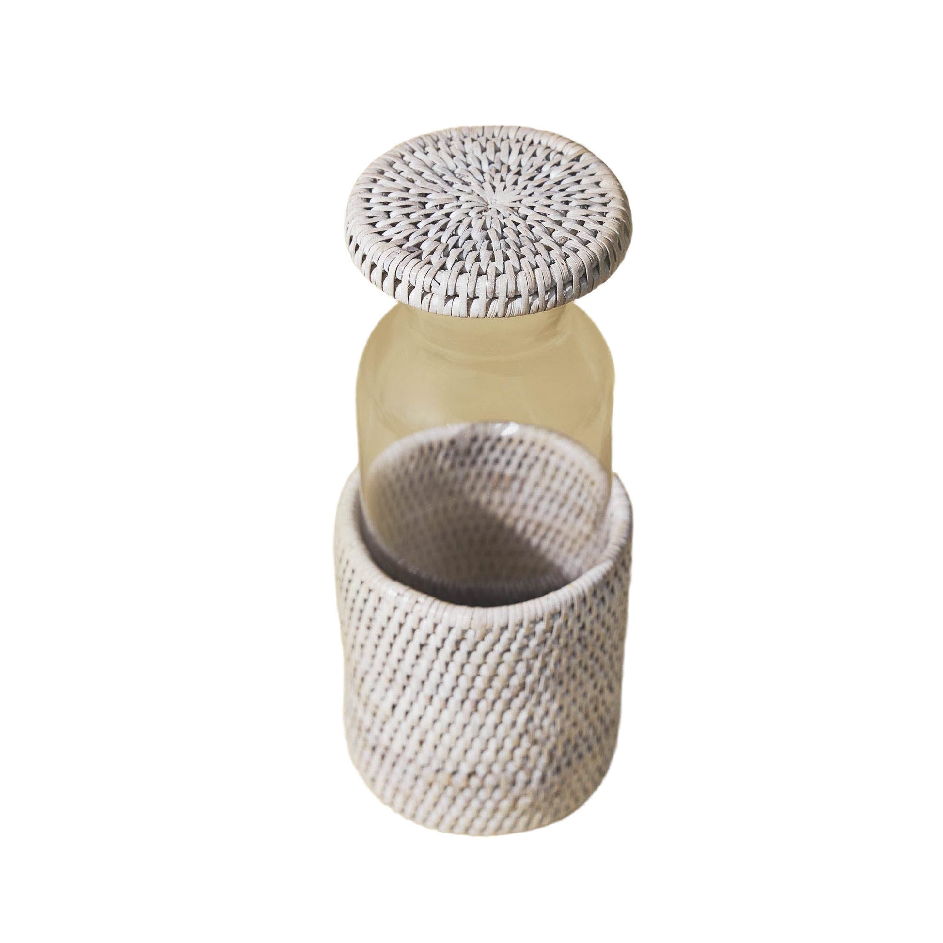Vintage Rattan Sürahi