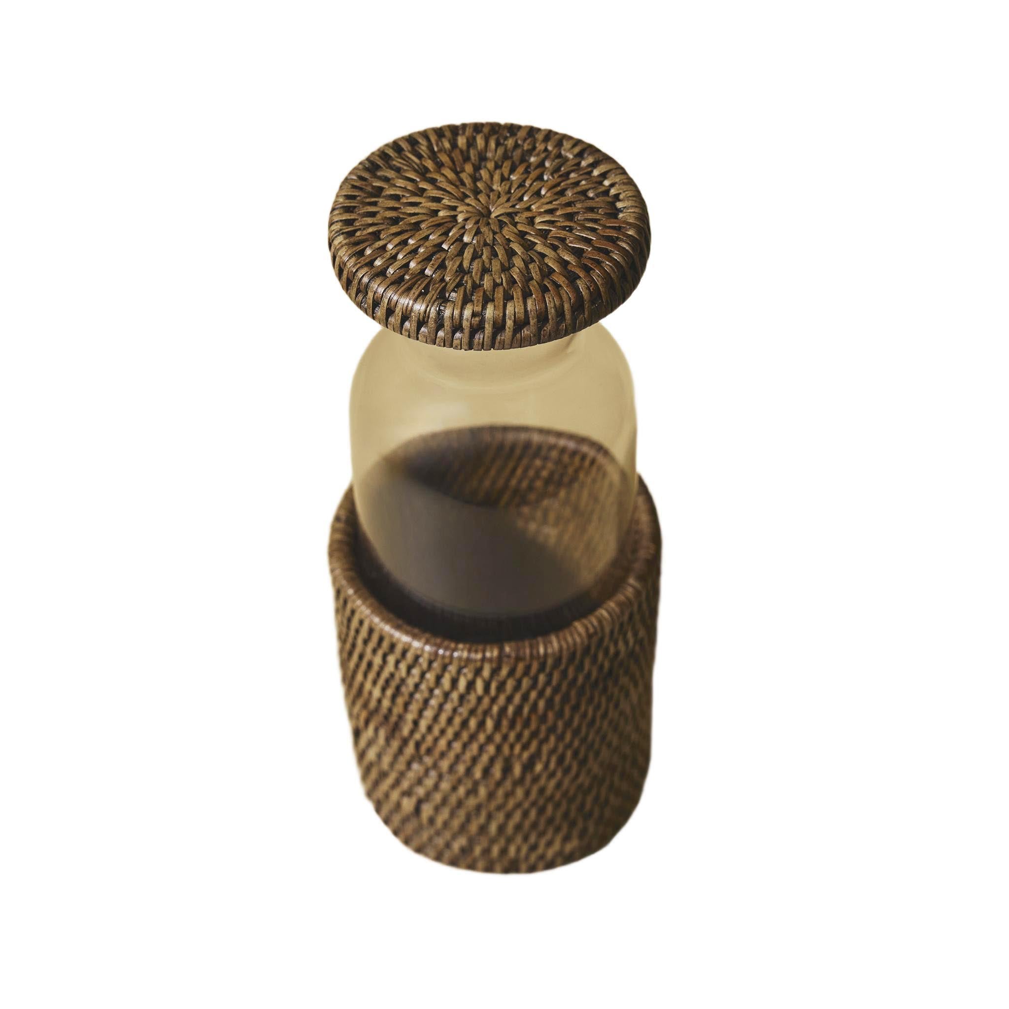 Vintage Rattan Sürahi