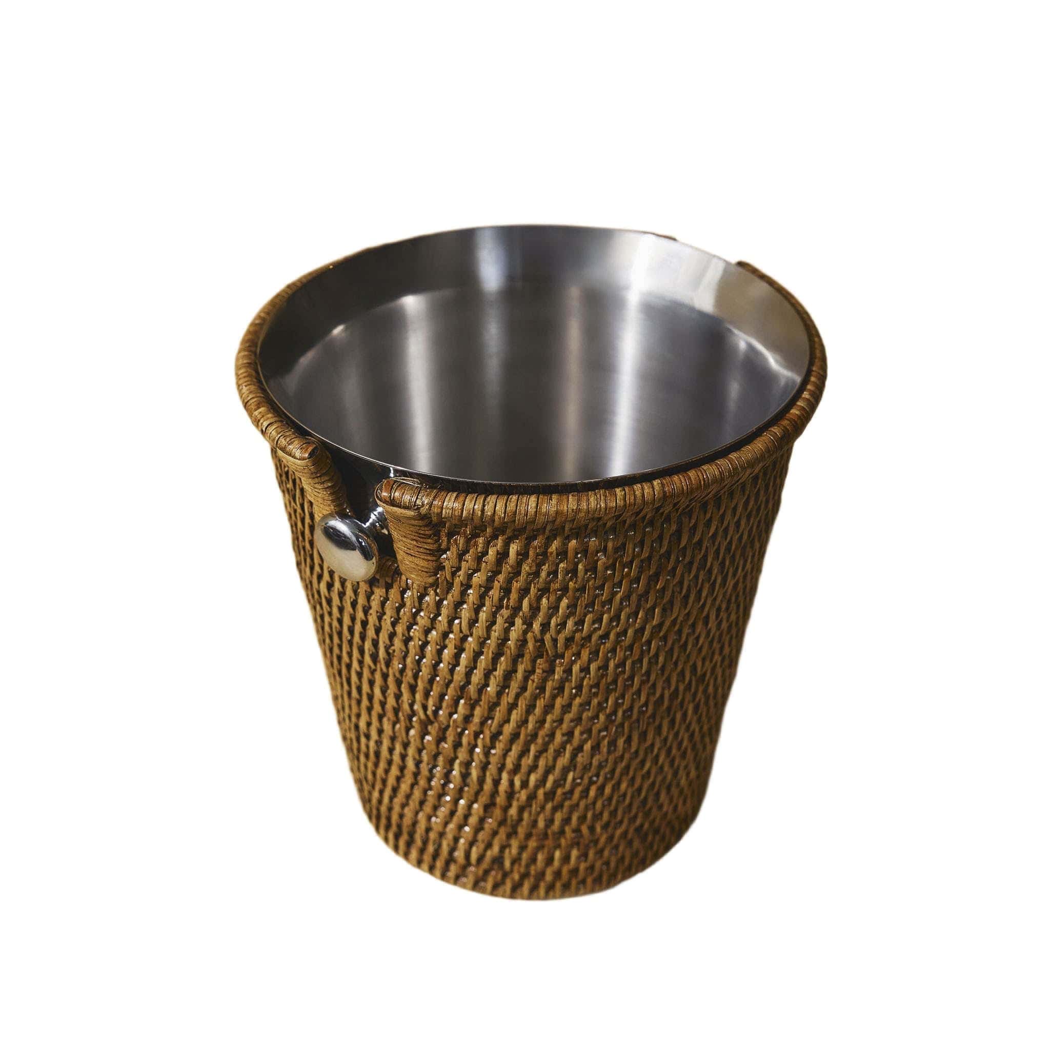 Bal Kahverengi Rattan Şarap Kovası