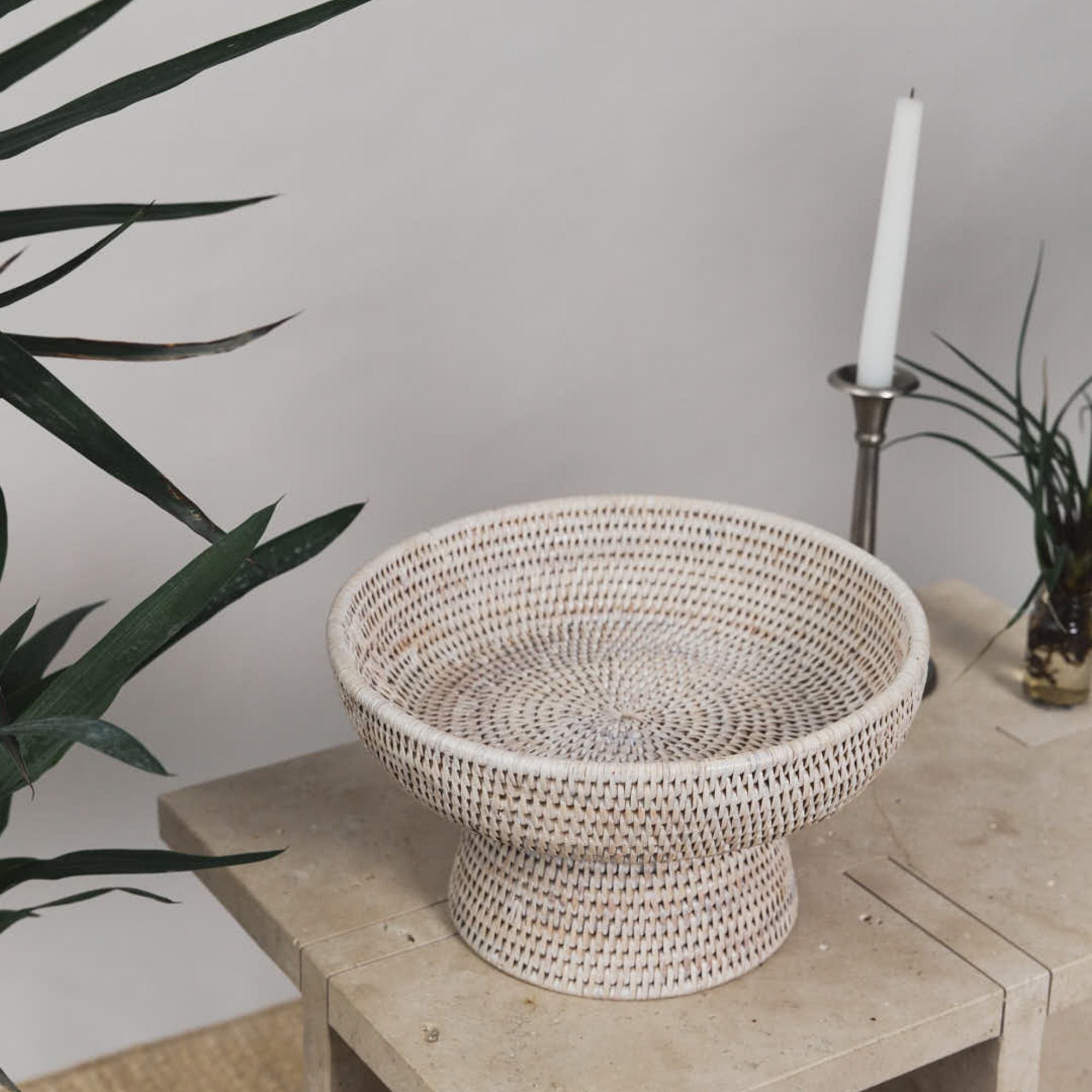Minimal Rattan Fruit Bowl