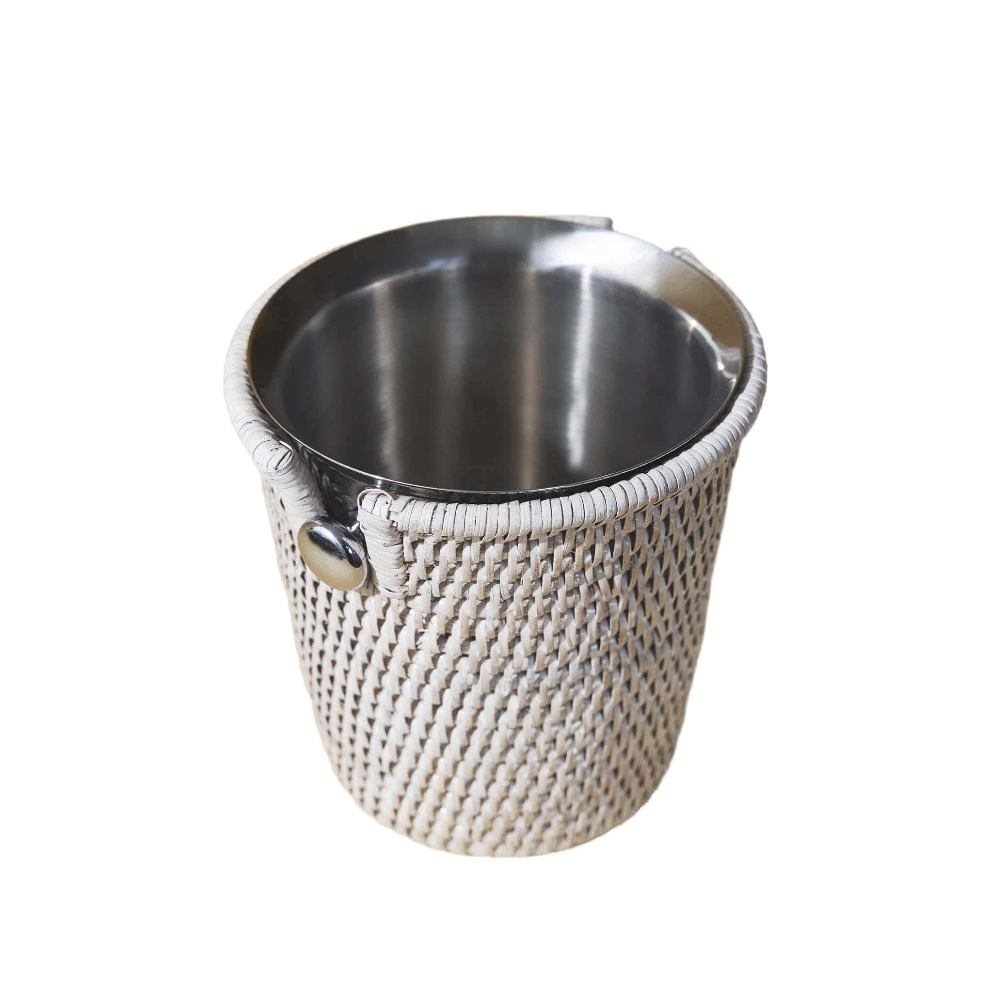 Beyaz Rattan Buz Kovası