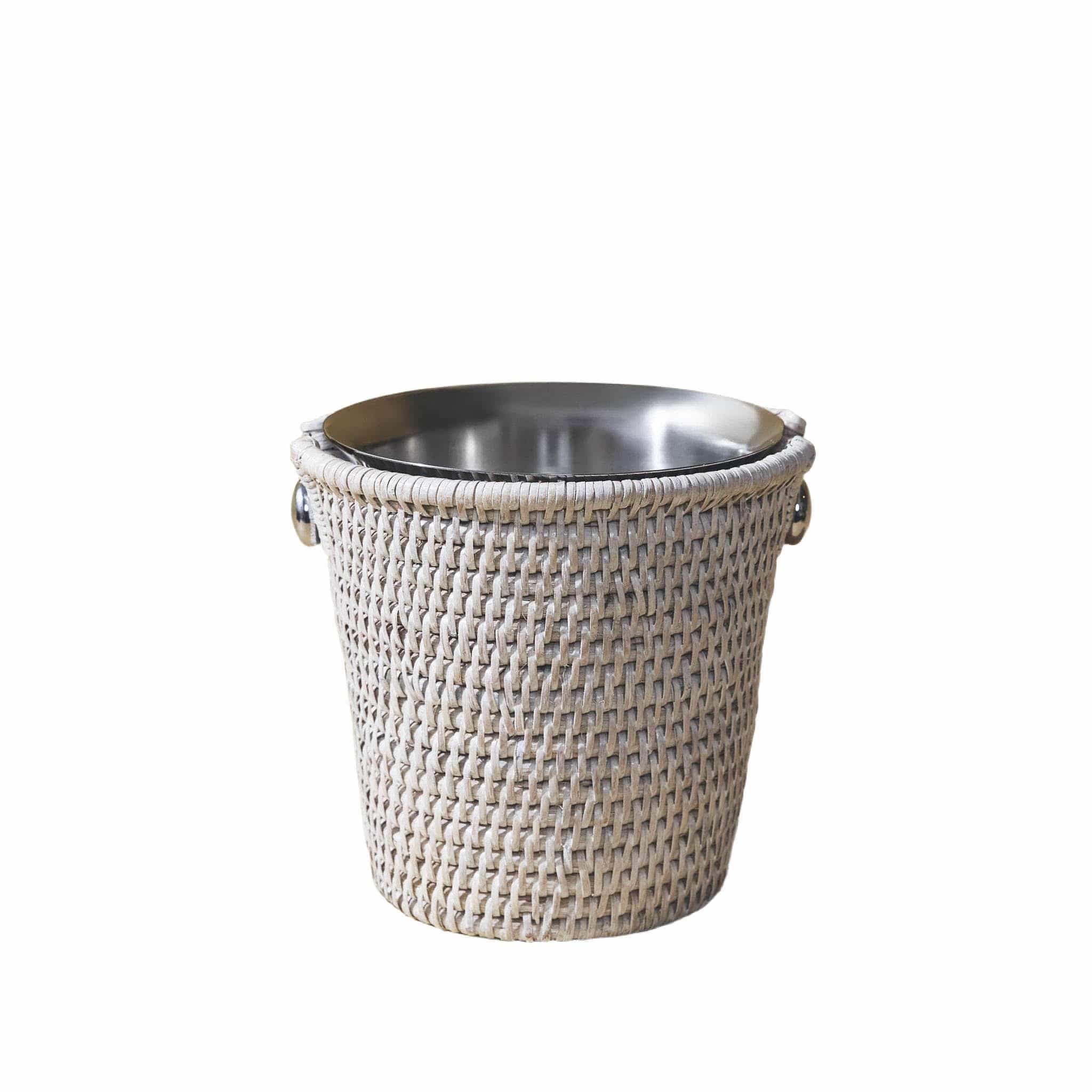 Beyaz Rattan Buz Kovası