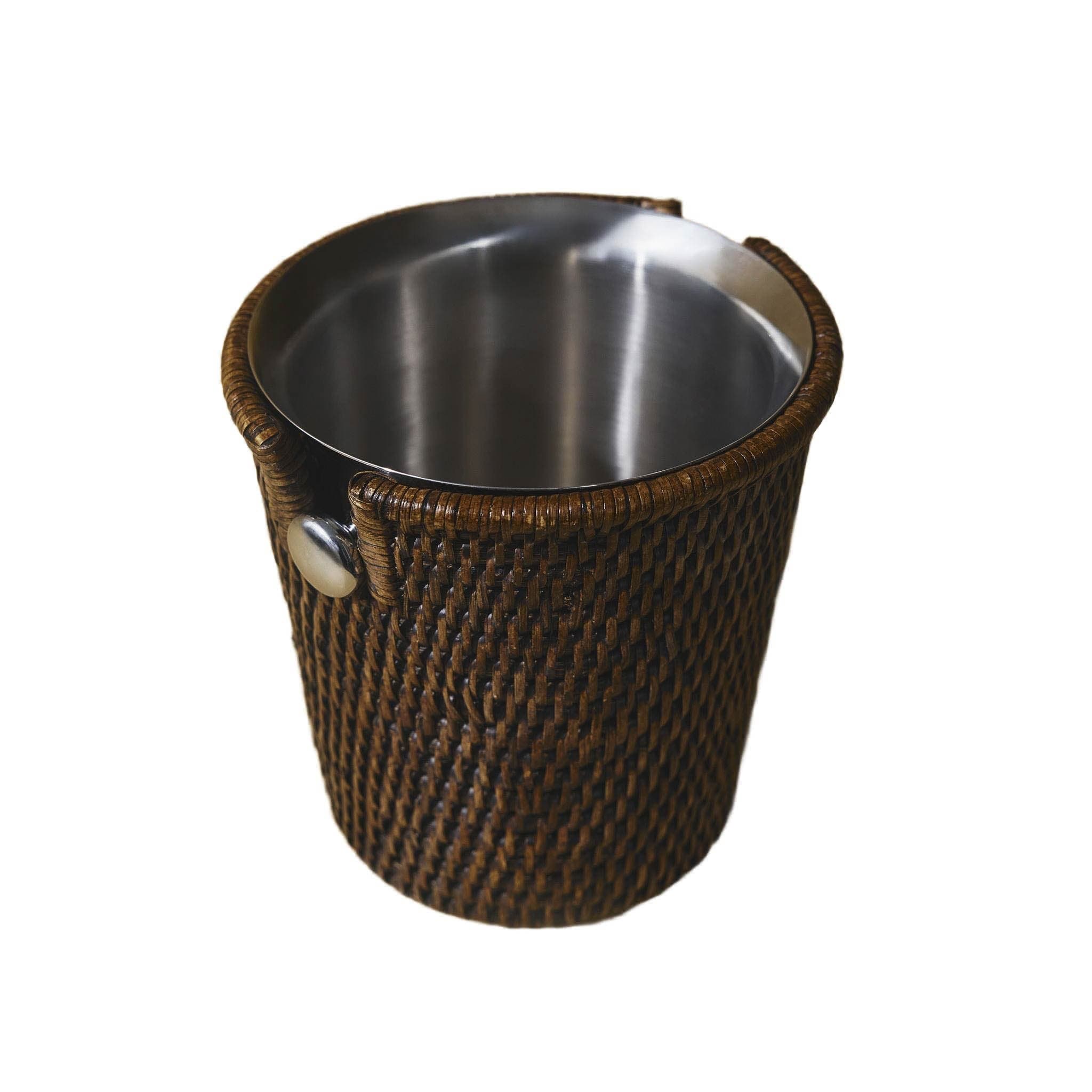 Koyu Kahverengi Rattan Buz Kovası