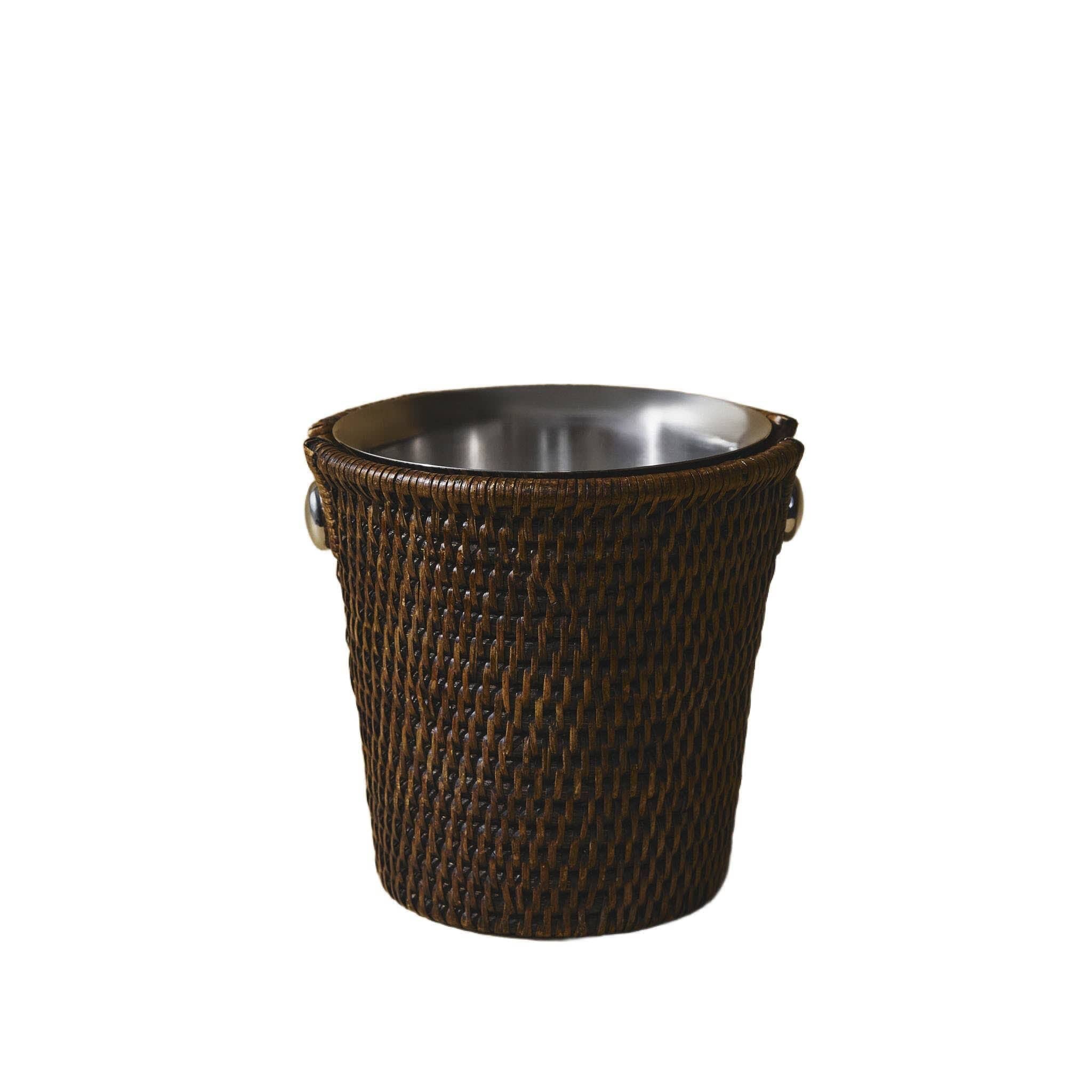 Koyu Kahverengi Rattan Buz Kovası