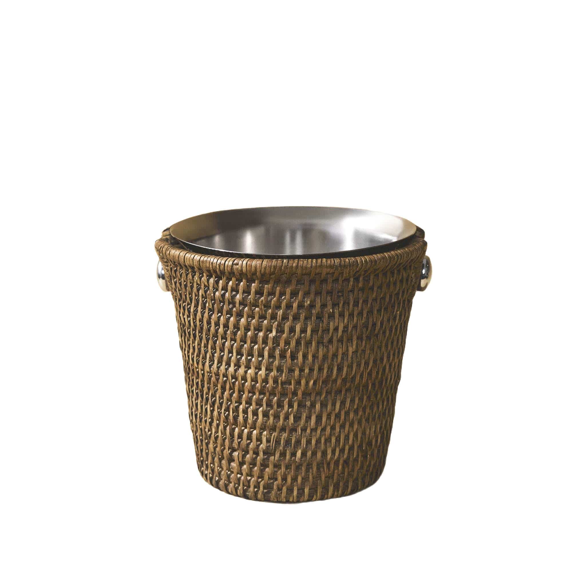 Kahverengi Rattan Buz Kovası
