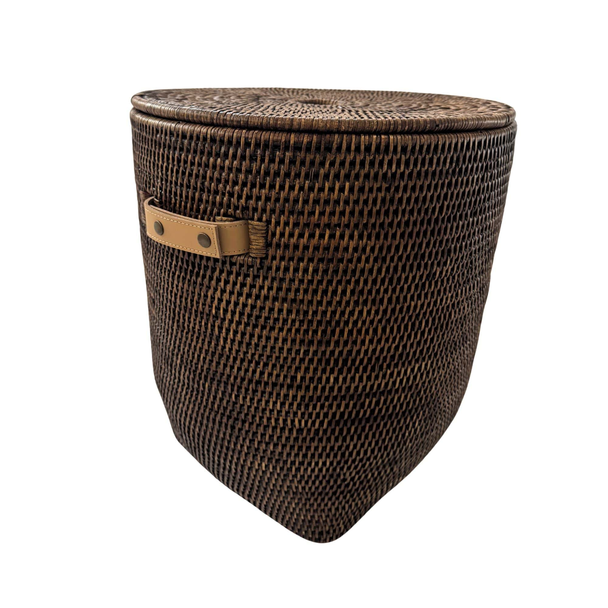 Long Rattan Basket With Lid