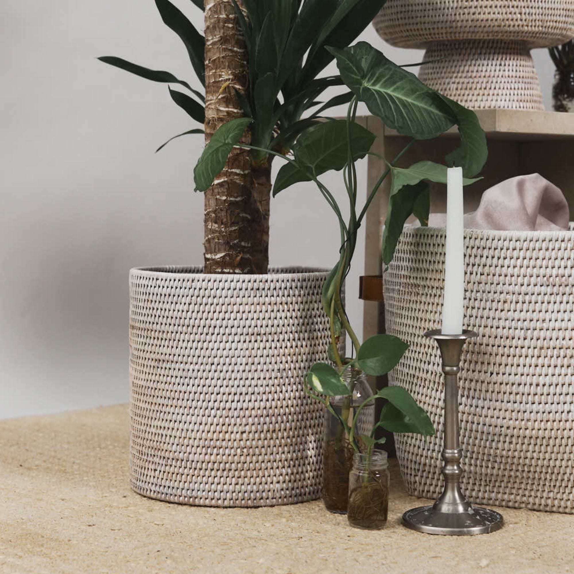 Small Rattan Planter