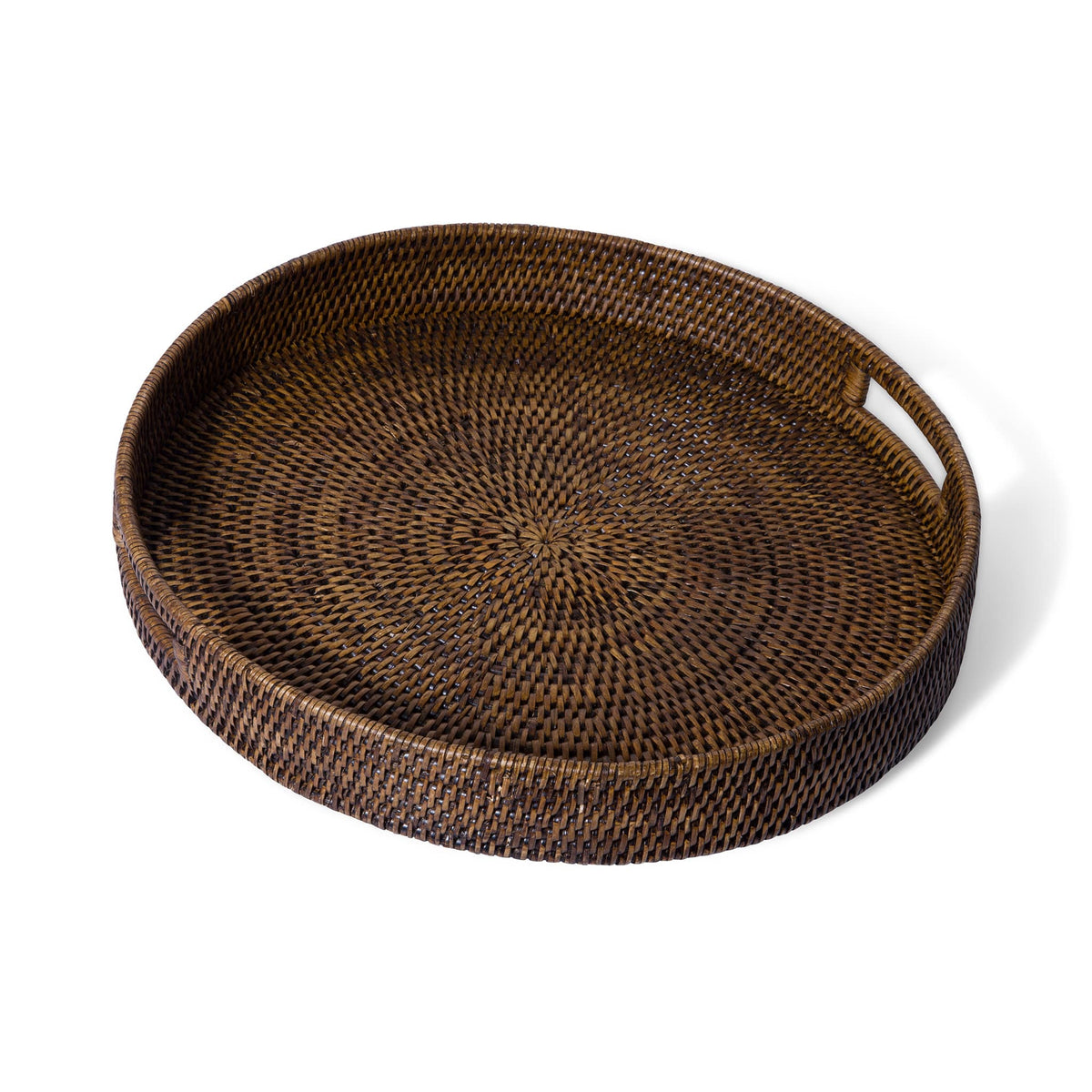 Round Rattan Serving Tray