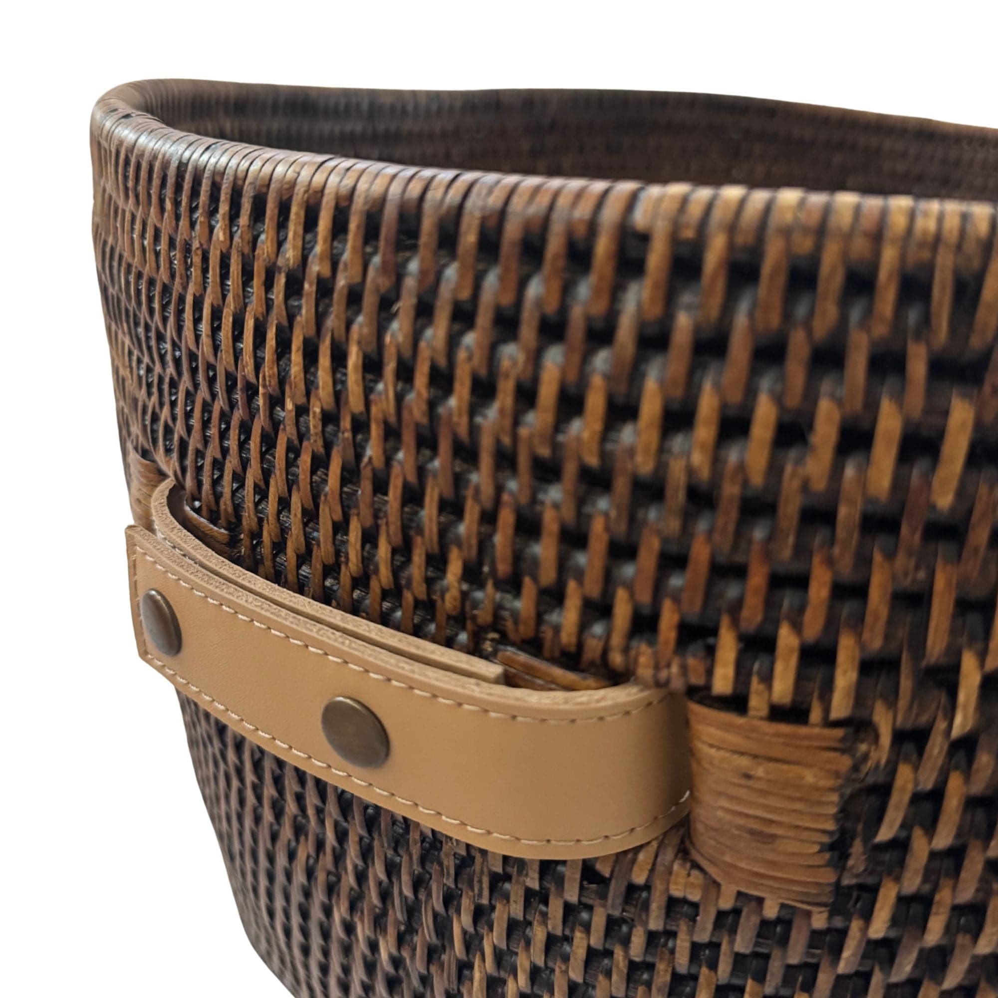 Short Wide Rattan Basket