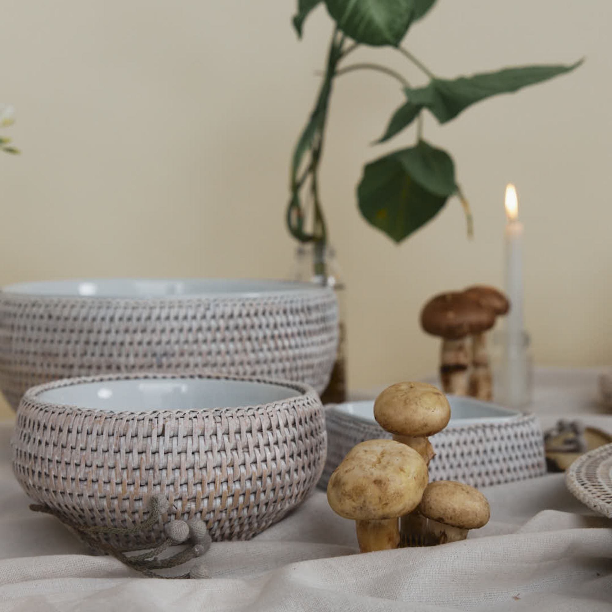 Küçük Rattan Çorba Kasesi
