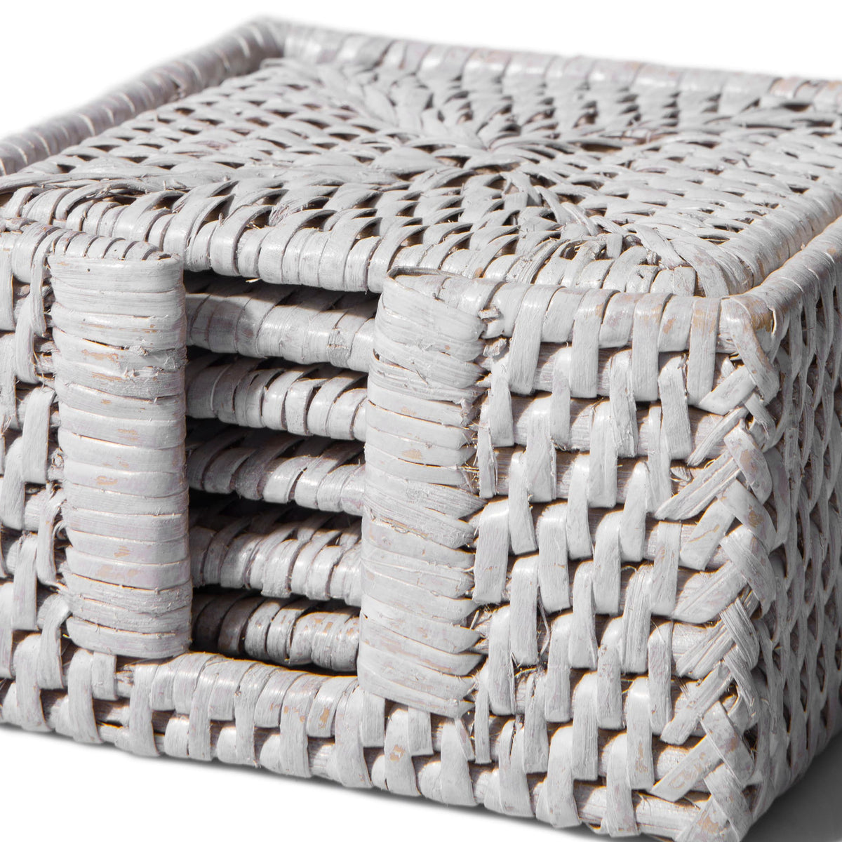 Kare Rattan Bardak Altlığı (6'lı Set)