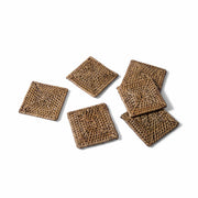 Kare Rattan Bardak Altlığı (6'lı Set)