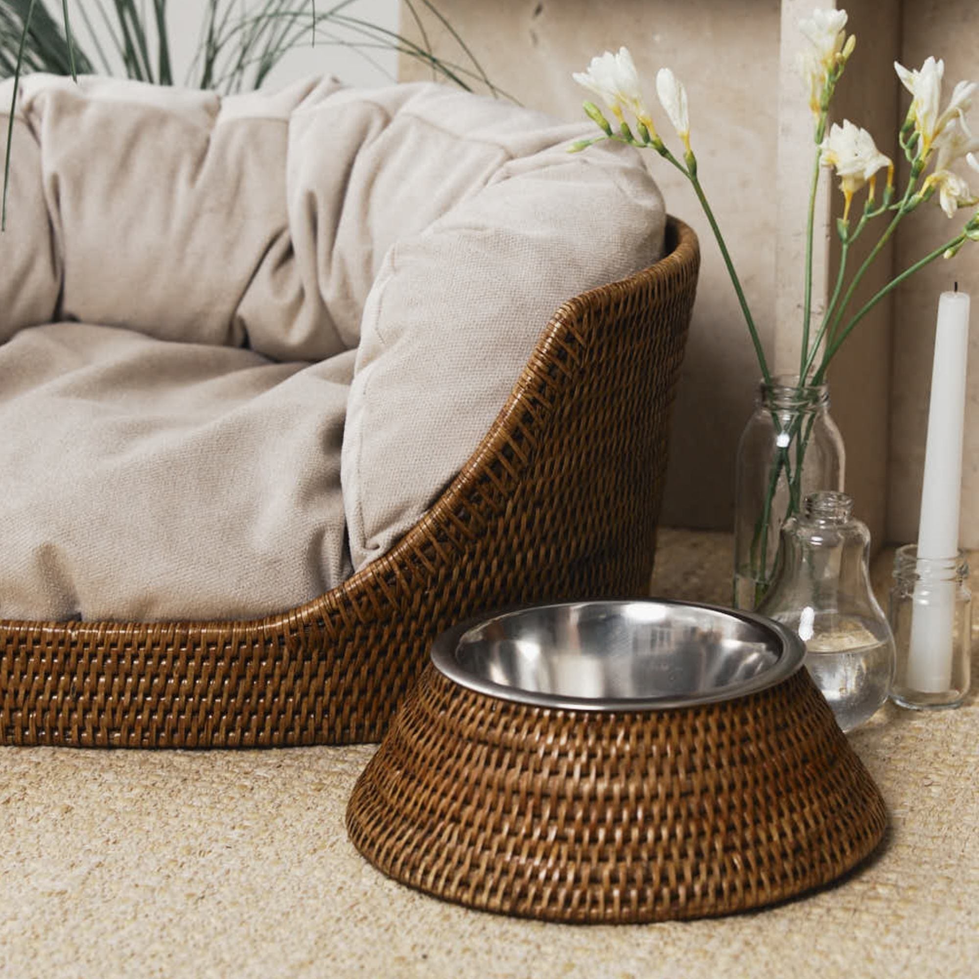 Rattan Pet Bowl