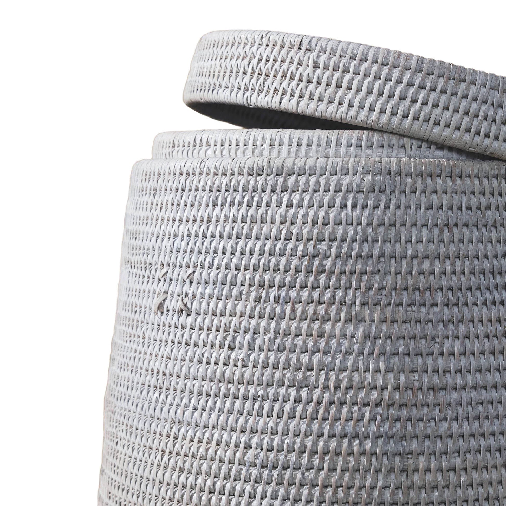 Kapaklı Rattan Çamaşır Sepeti