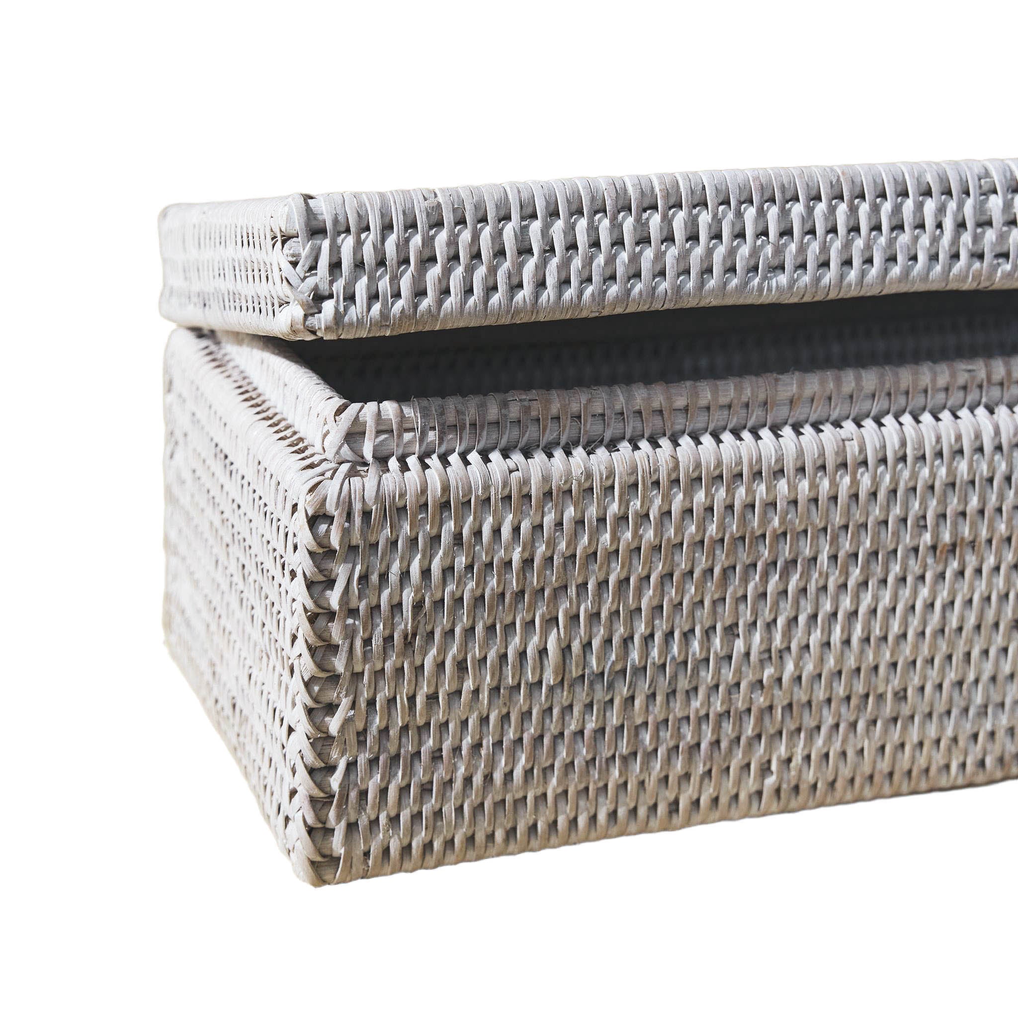 Kapaklı Rattan Saklama Kutusu