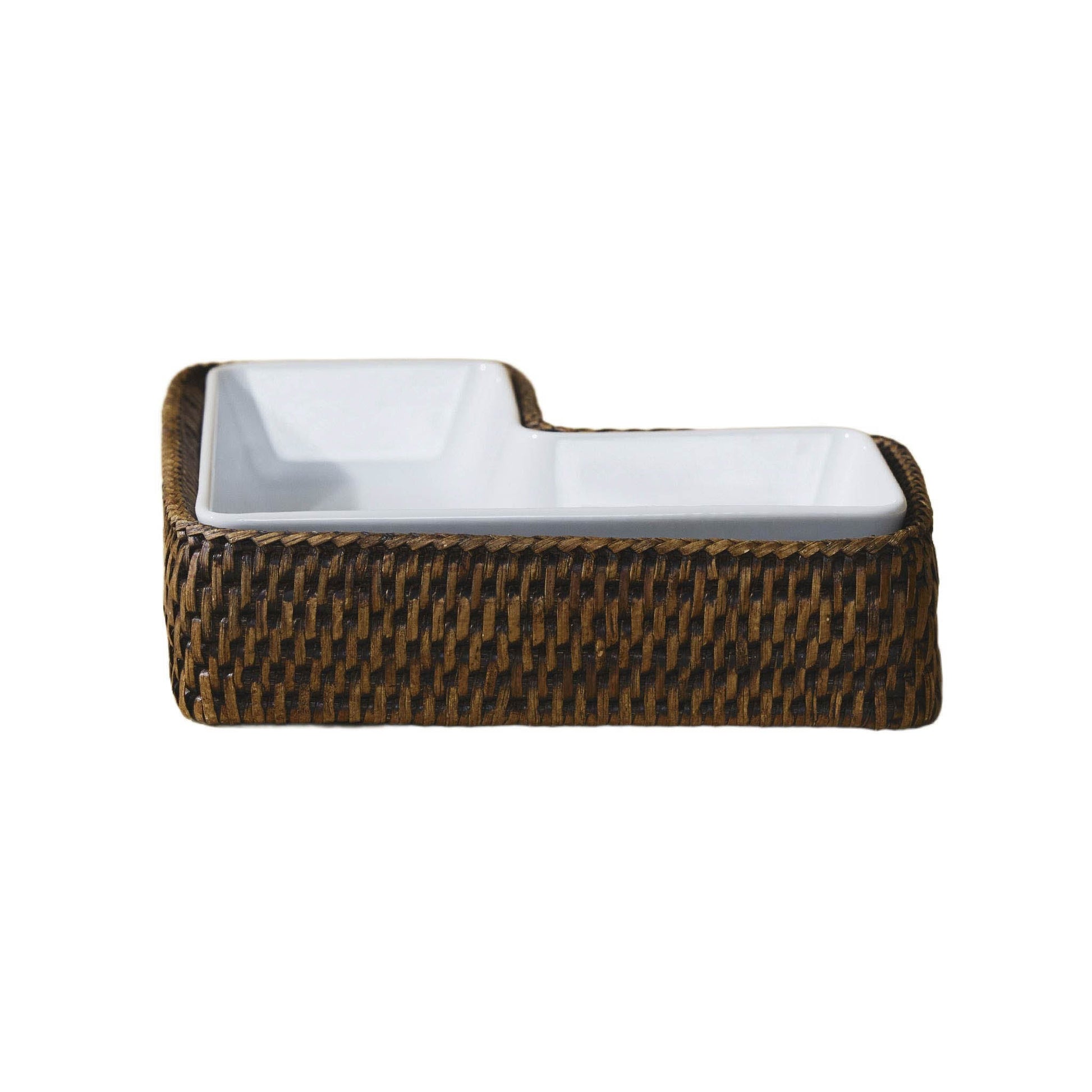L- Rattan Servis Tabağı