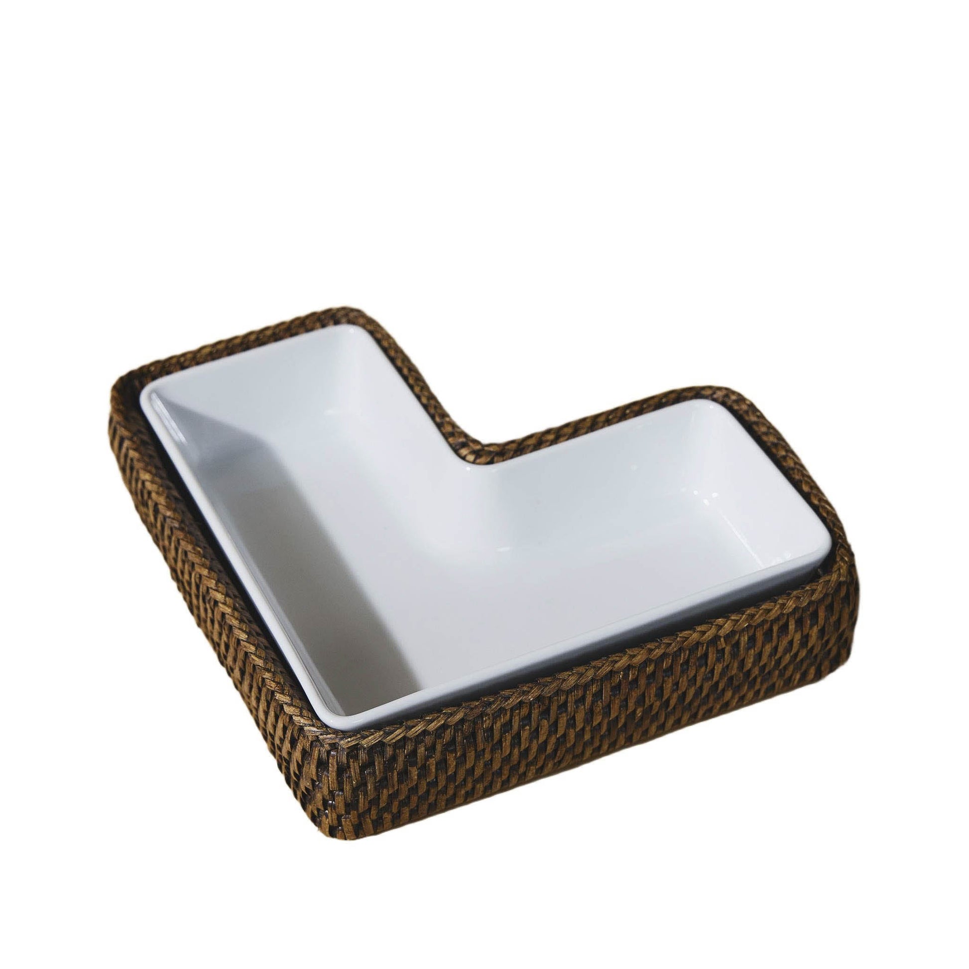 L- Rattan Servis Tabağı