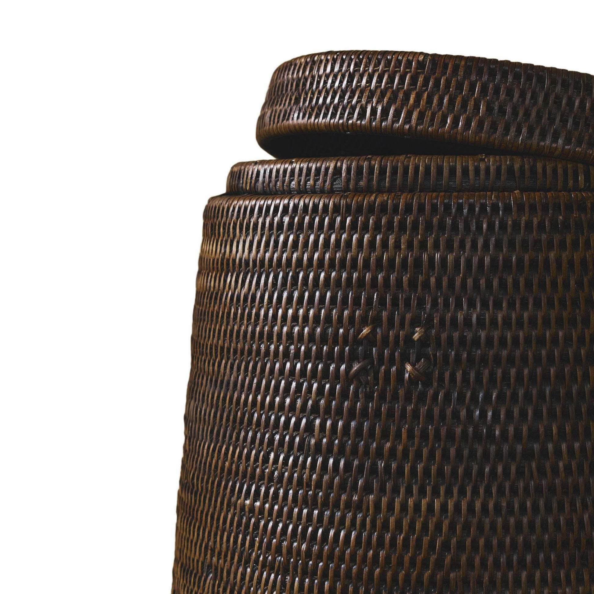 Kapaklı Rattan Çamaşır Sepeti