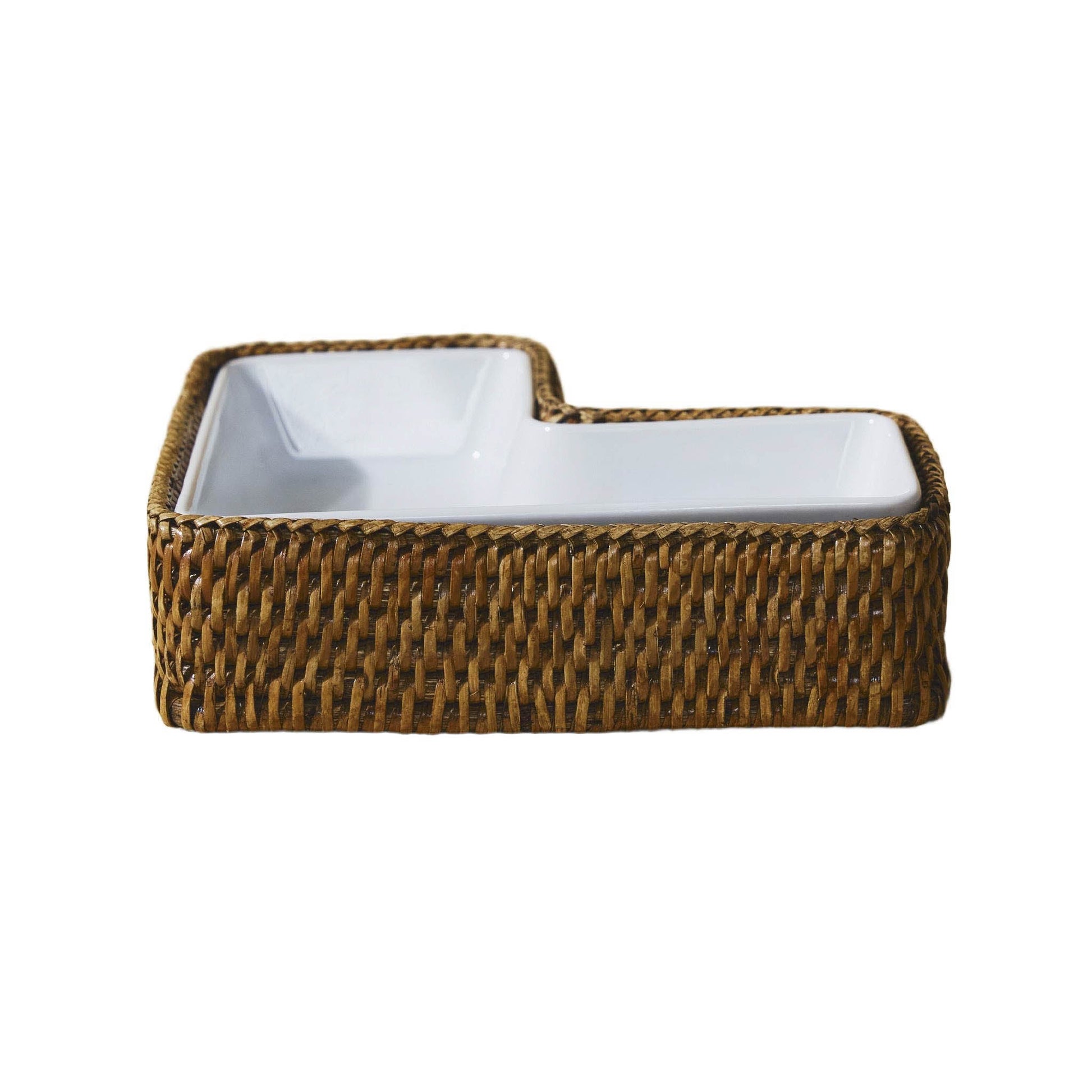 L- Rattan Servis Tabağı