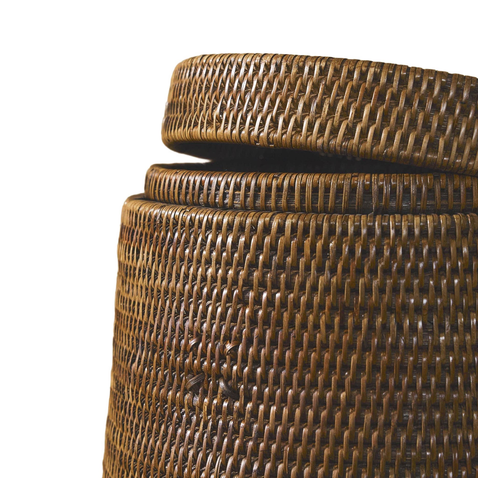 Kapaklı Rattan Çamaşır Sepeti