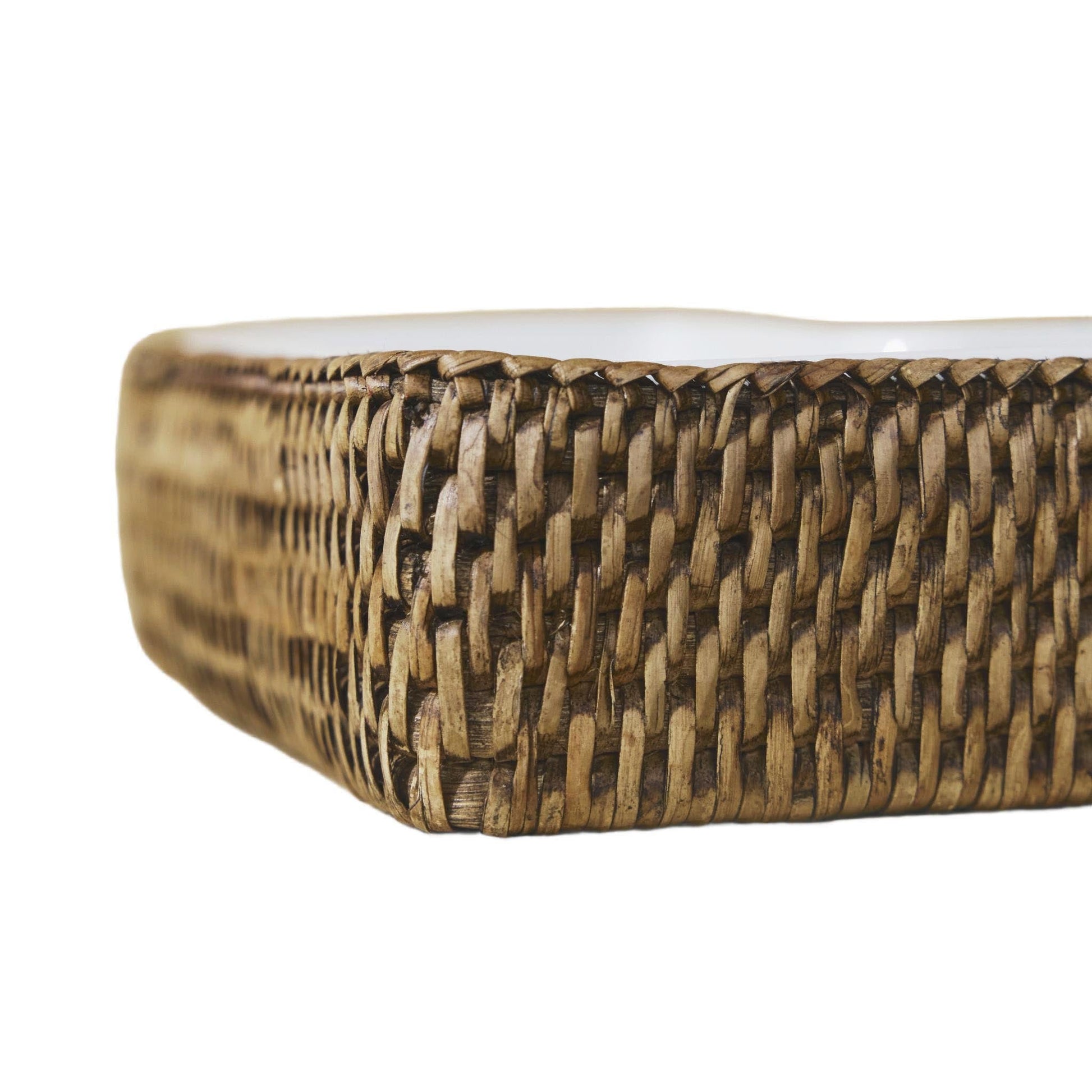 L- Rattan Servis Tabağı