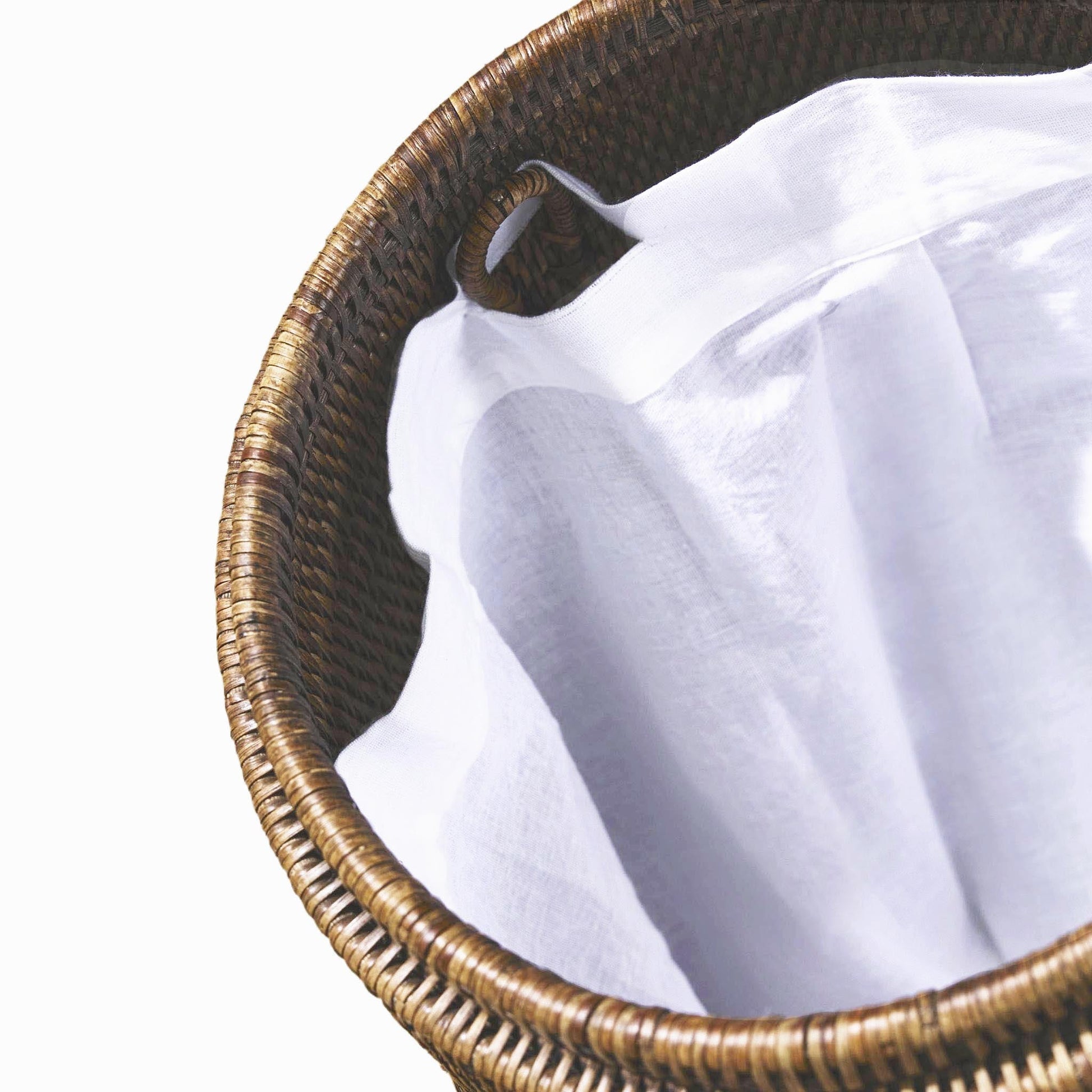 Kapaklı Rattan Çamaşır Sepeti