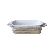 Mini Dikdörtgen Rattan Fırın Kabı