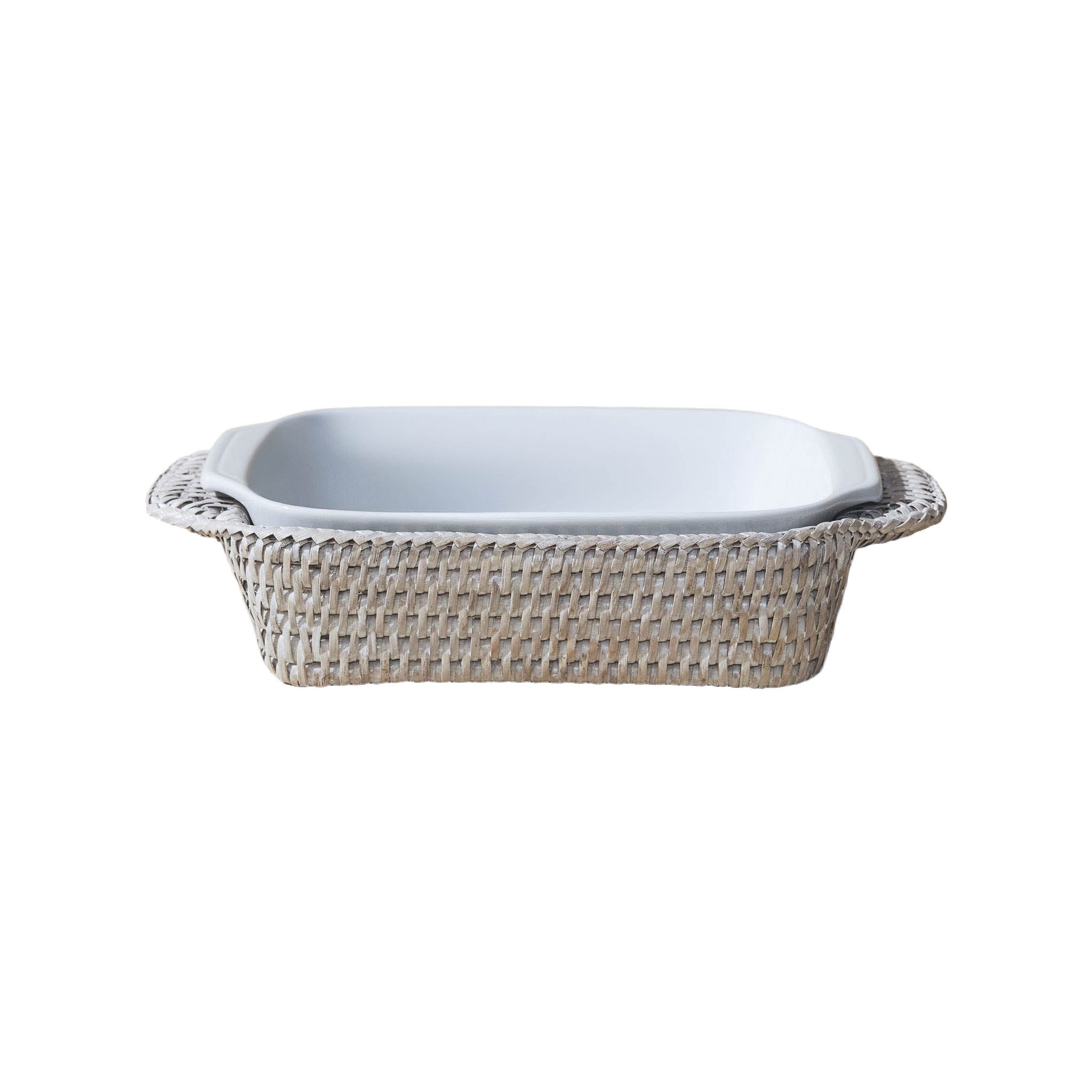 Mini Dikdörtgen Rattan Fırın Kabı
