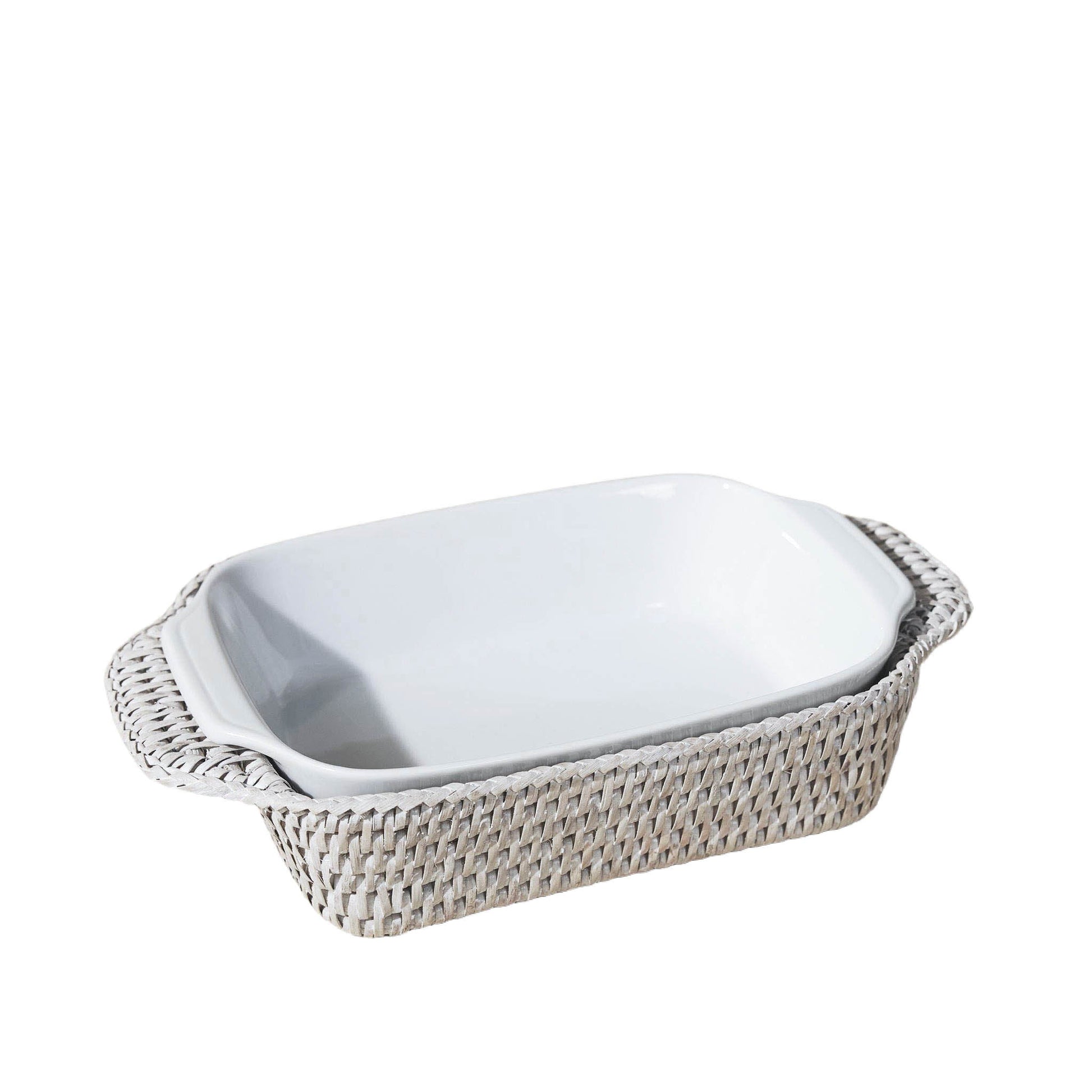 Mini Dikdörtgen Rattan Fırın Kabı