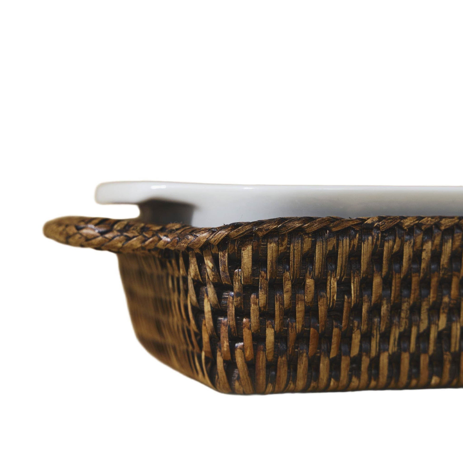Mini Dikdörtgen Rattan Fırın Kabı