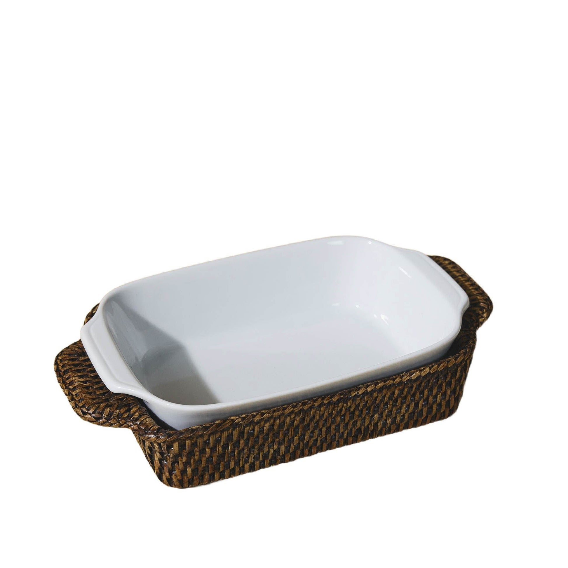 Mini Dikdörtgen Rattan Fırın Kabı