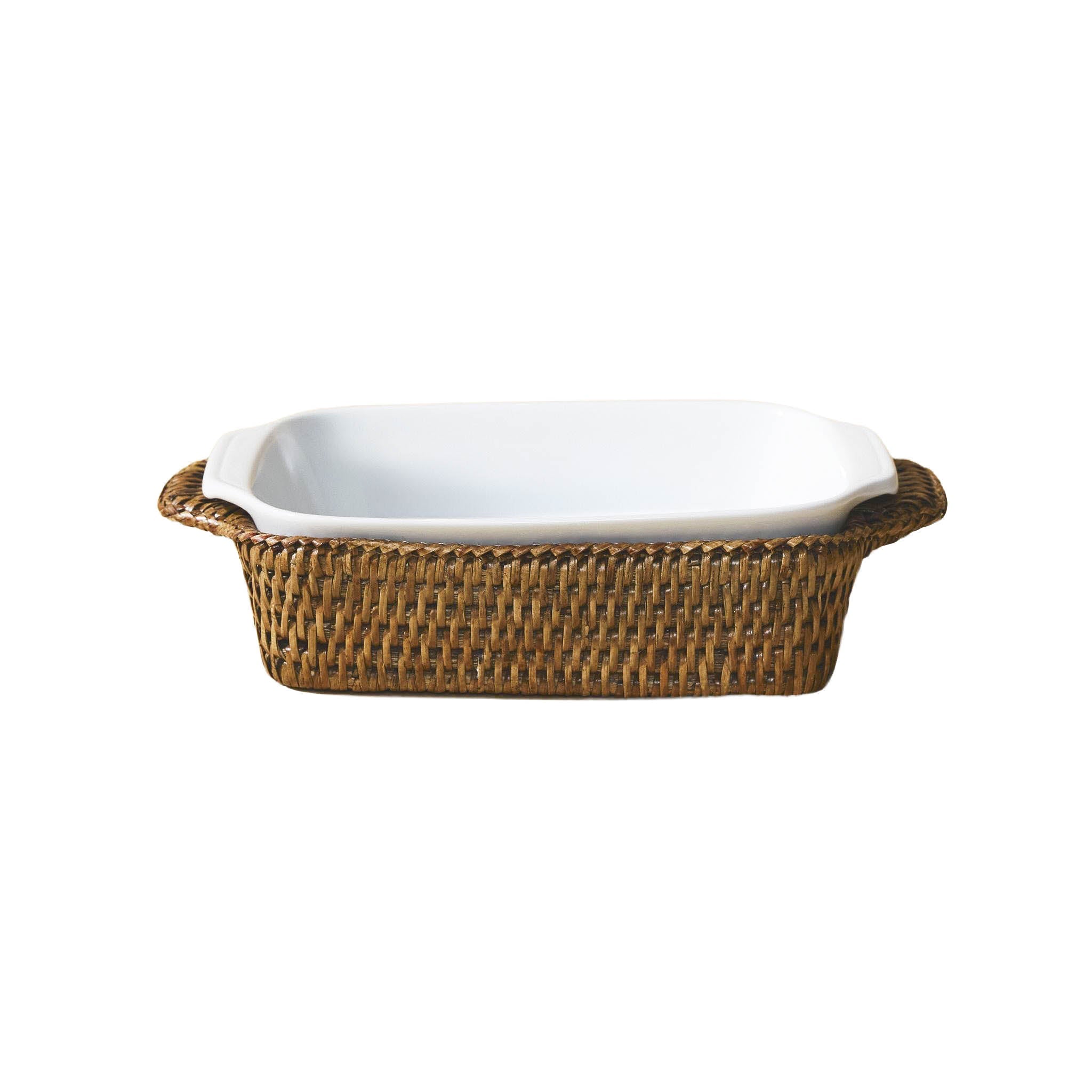 Mini Dikdörtgen Rattan Fırın Kabı