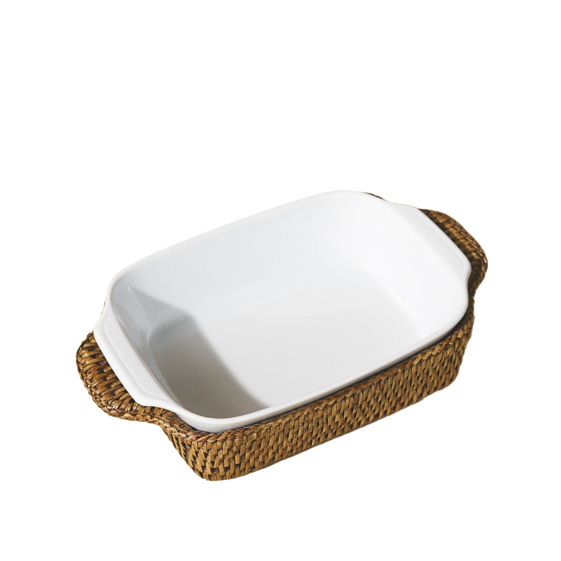 Mini Dikdörtgen Rattan Fırın Kabı