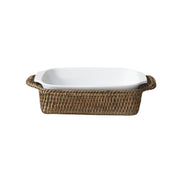 Mini Dikdörtgen Rattan Fırın Kabı